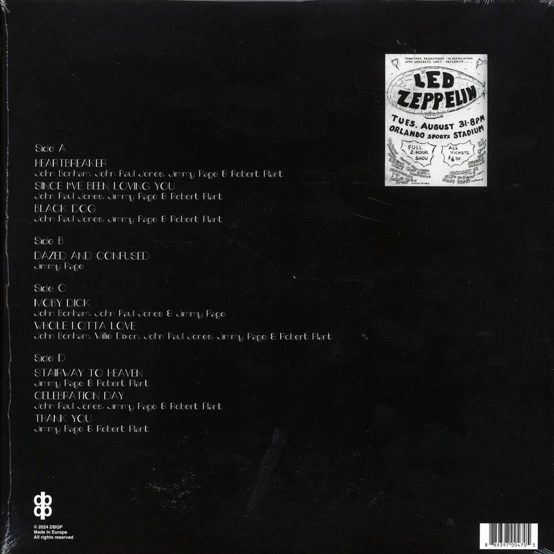 Led Zeppelin - Live At Orlando Stadium, Florida, August 31st, 1971 (2xLP)