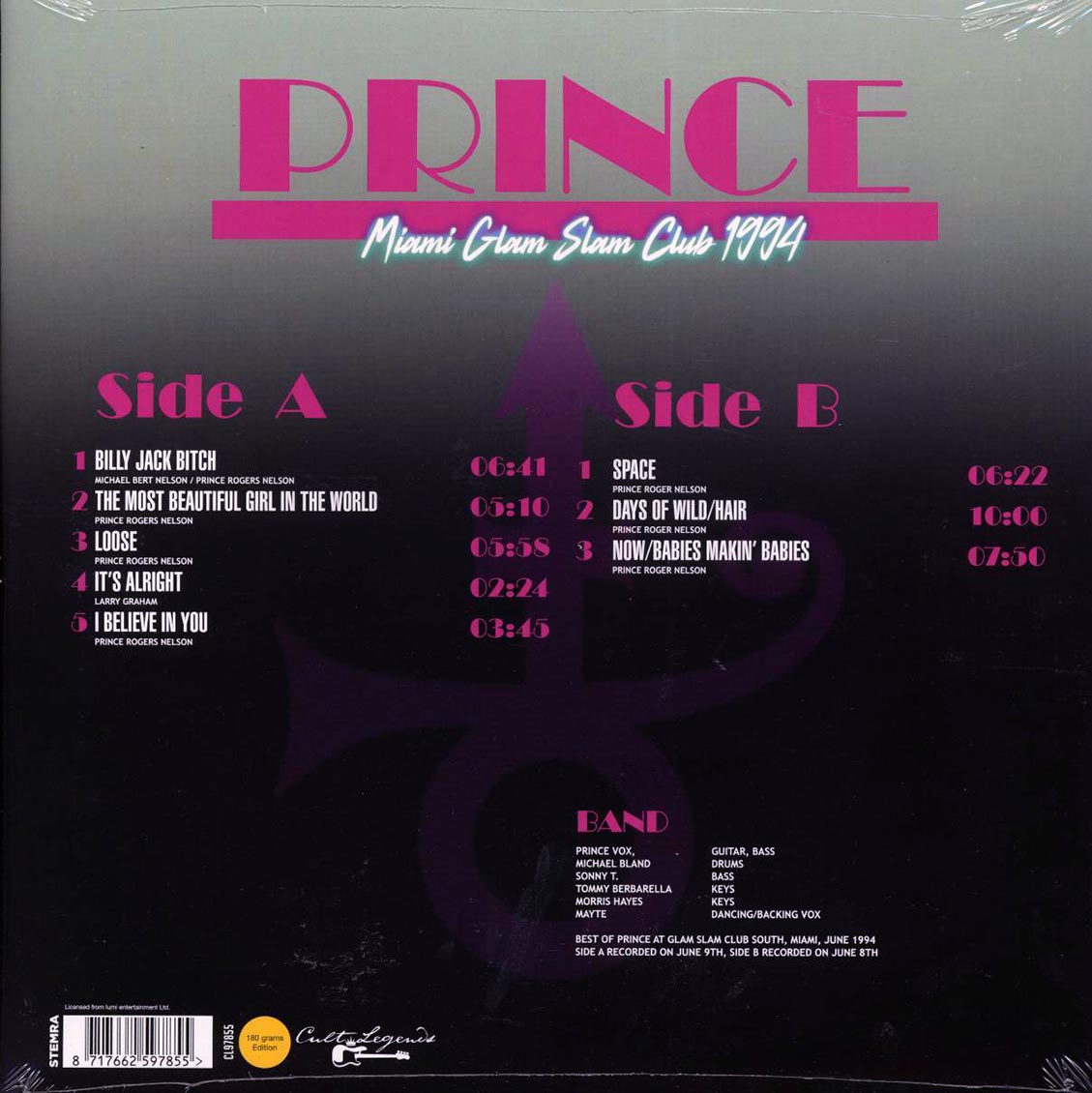 Prince - Miami Glam Slam Club 1994