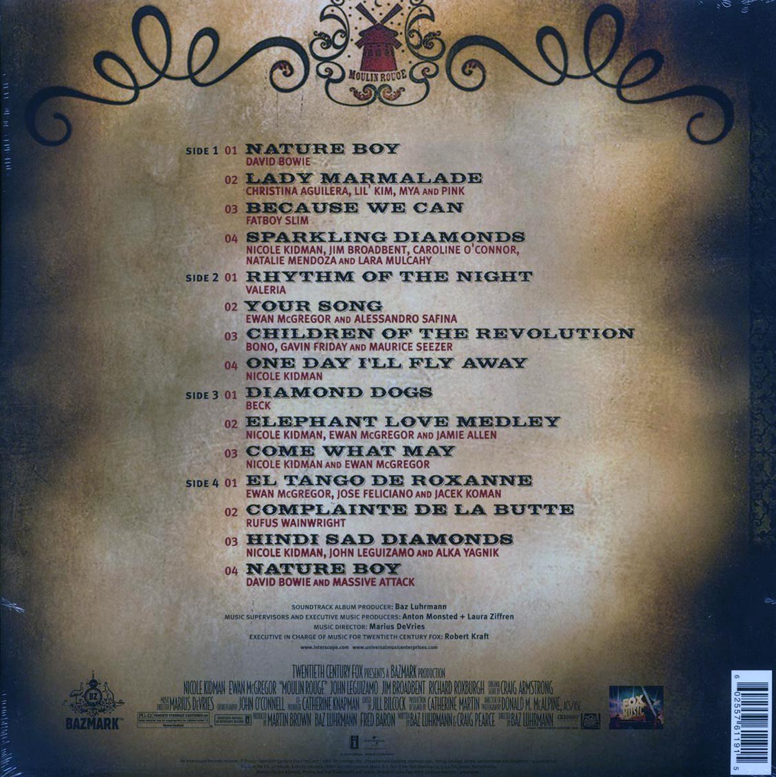 David Bowie, Beck, Fatboy Slim, Massive Attack, Etc. - Moulin Rouge: Music From Baz Luhrmann's Film (2xLP) (180g)