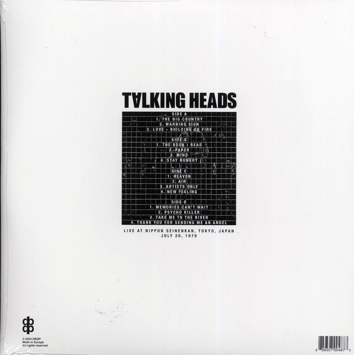 Talking Heads - Live At Nippon Seinenkan, Tokyo, Japan, July 20, 1979 (2xLP)
