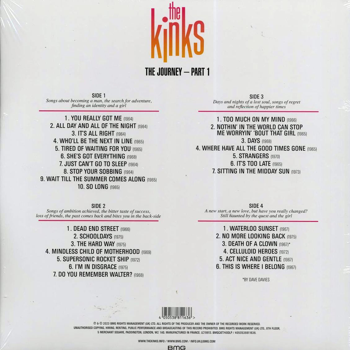 The Kinks - The Journey Part 1 (30 tracks) (2xLP) (180g) (remastered)