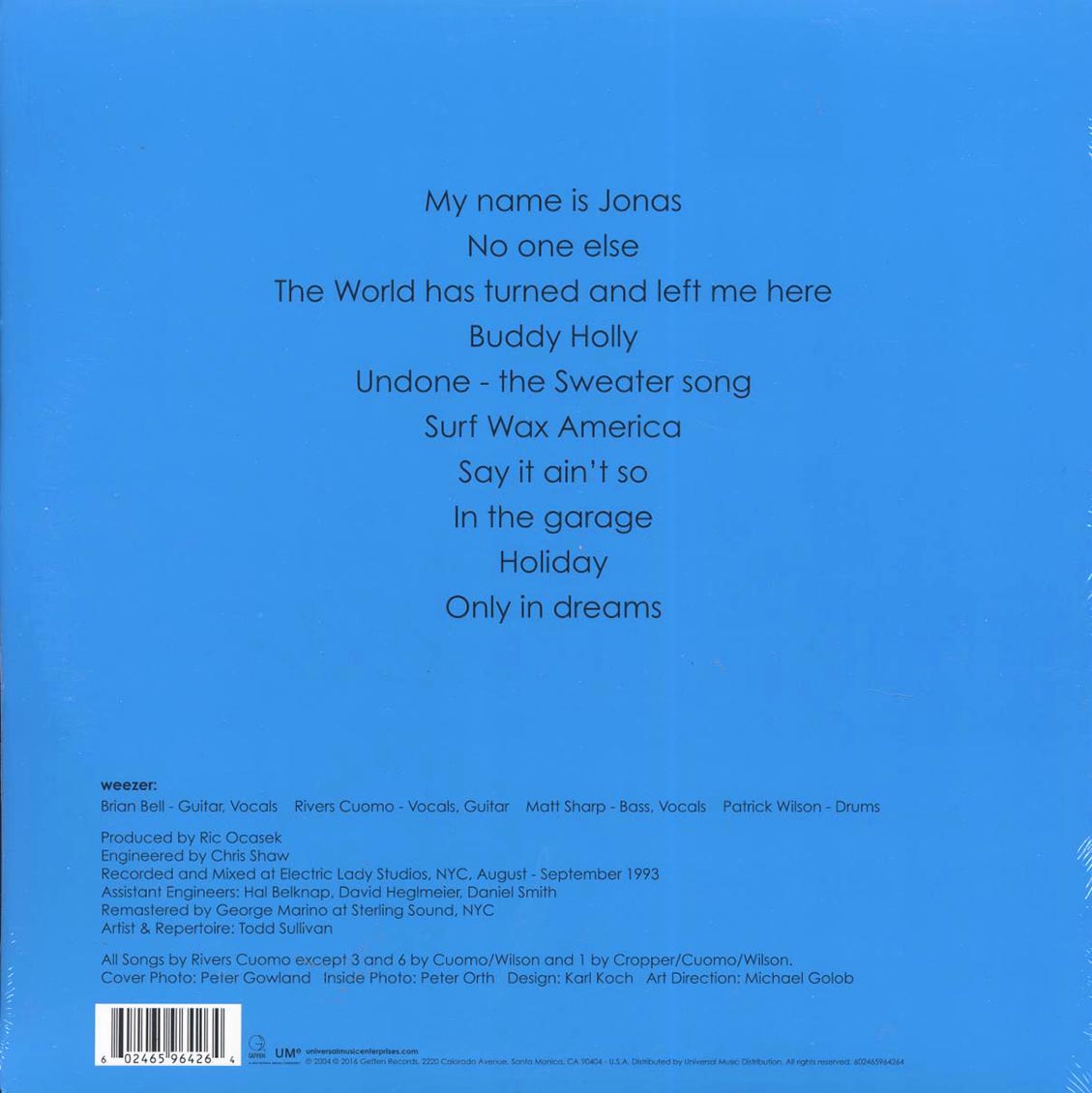 Weezer - Weezer (30th Anniv. Ed.) (ltd. ed.) (blue vinyl)