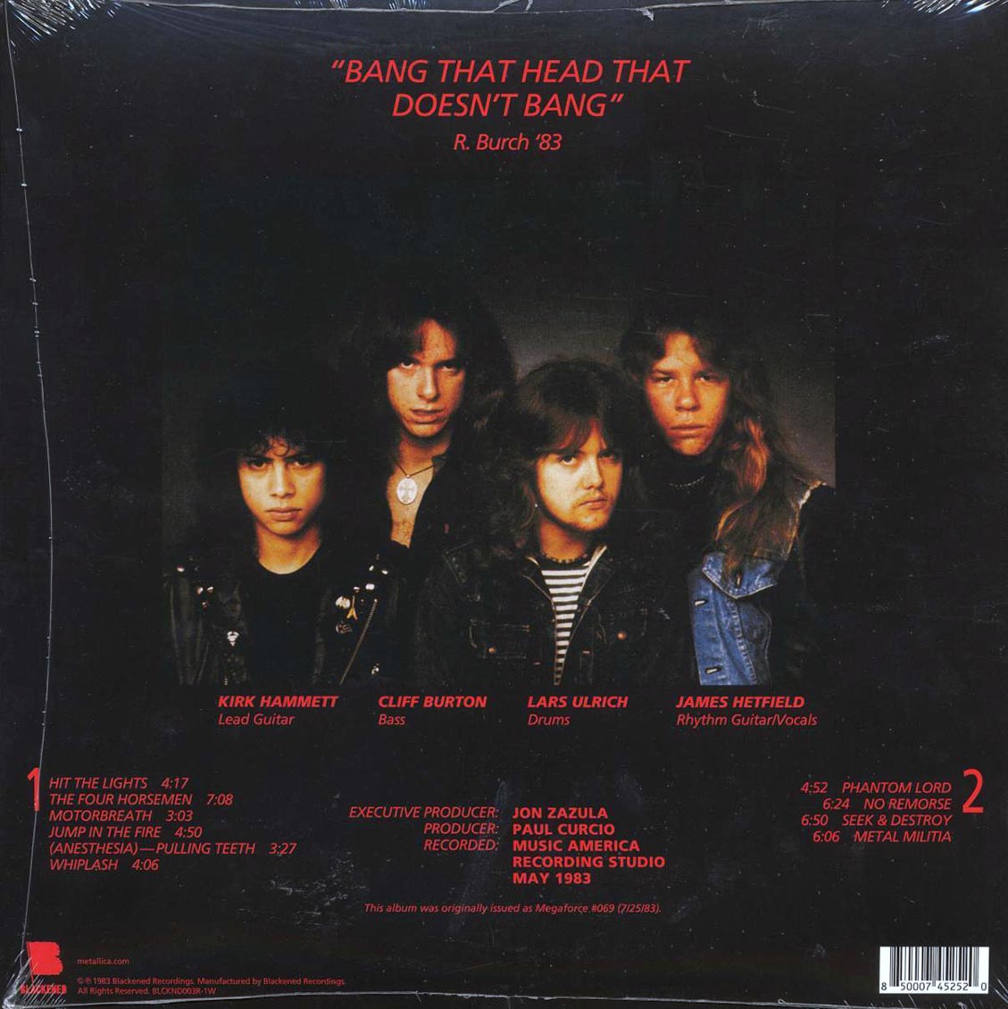 Metallica - Kill 'Em All (ltd. ed.) (red vinyl) (remastered)