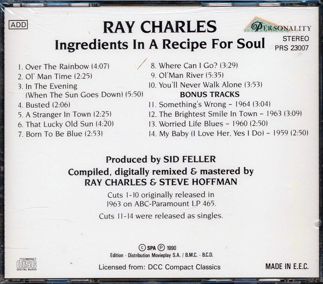 Ray Charles - Ingredients For A Recipe For Soul