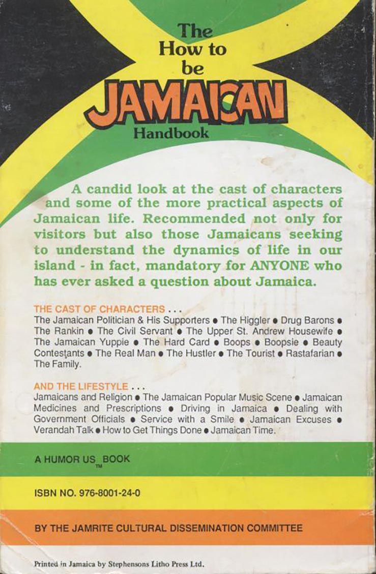 Book - The Jamrite Cultural Dissemination Committee - The How To Be A Jamaican Handbook