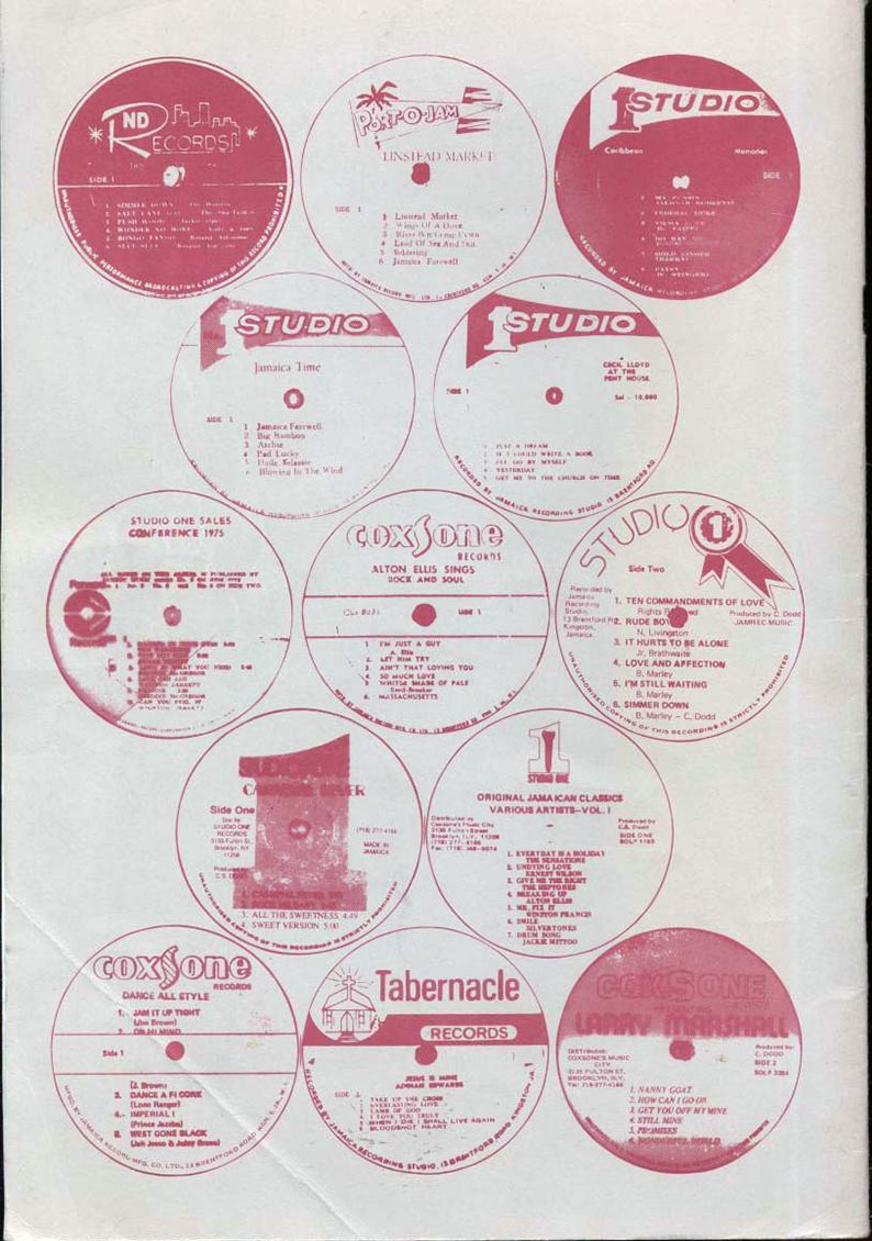 Book - Studio One - Downbeat Special: Studio One Album Discography