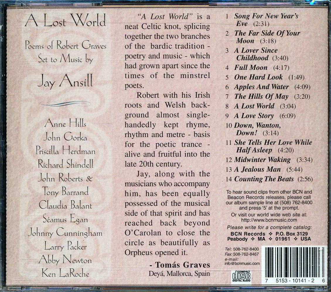 Jay Ansill - A Lost World: Poems Of Robert Graves Set As Songs