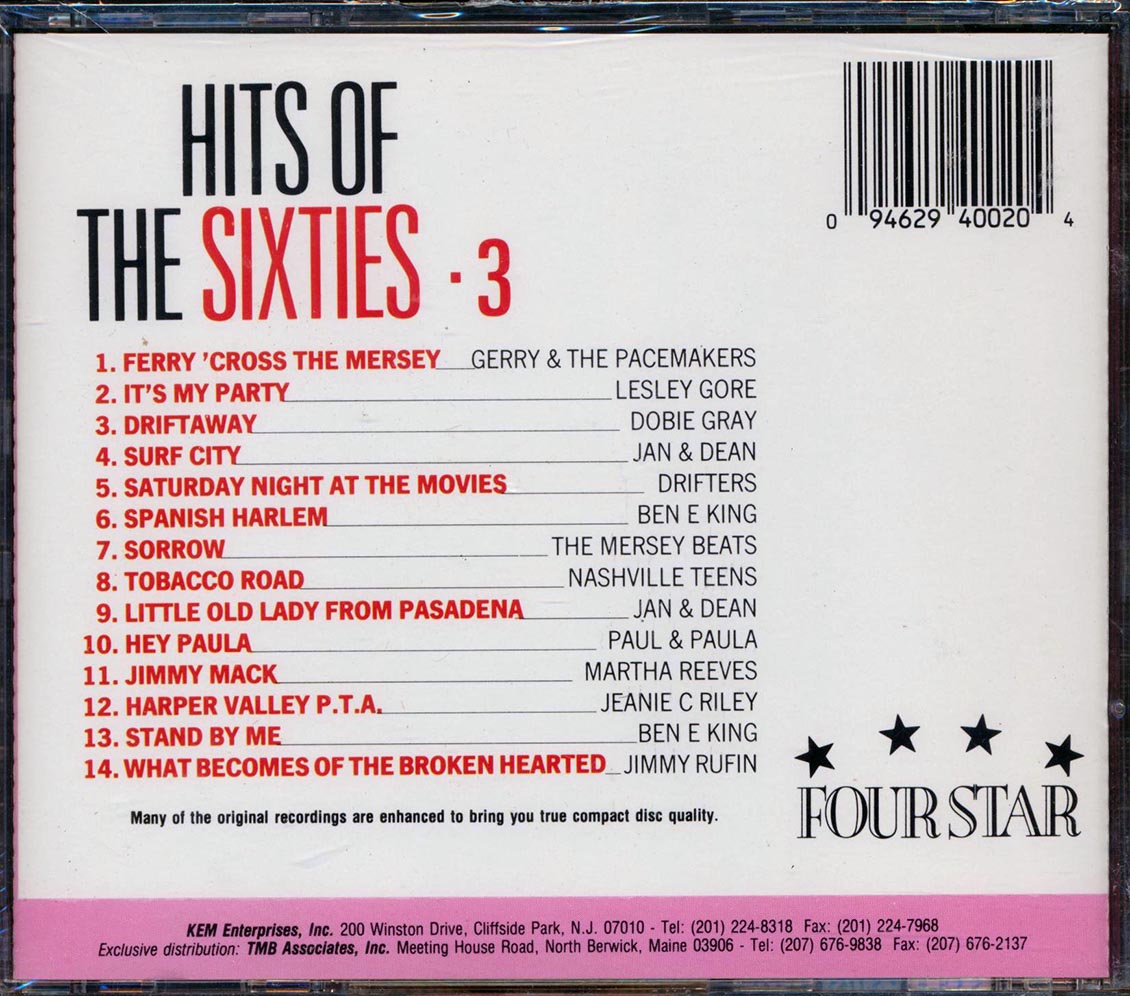 The Drifters, Jan & Dean, Dobie Gray, Leslie Gore, Etc. - Hits Of The Sixties Volume 3