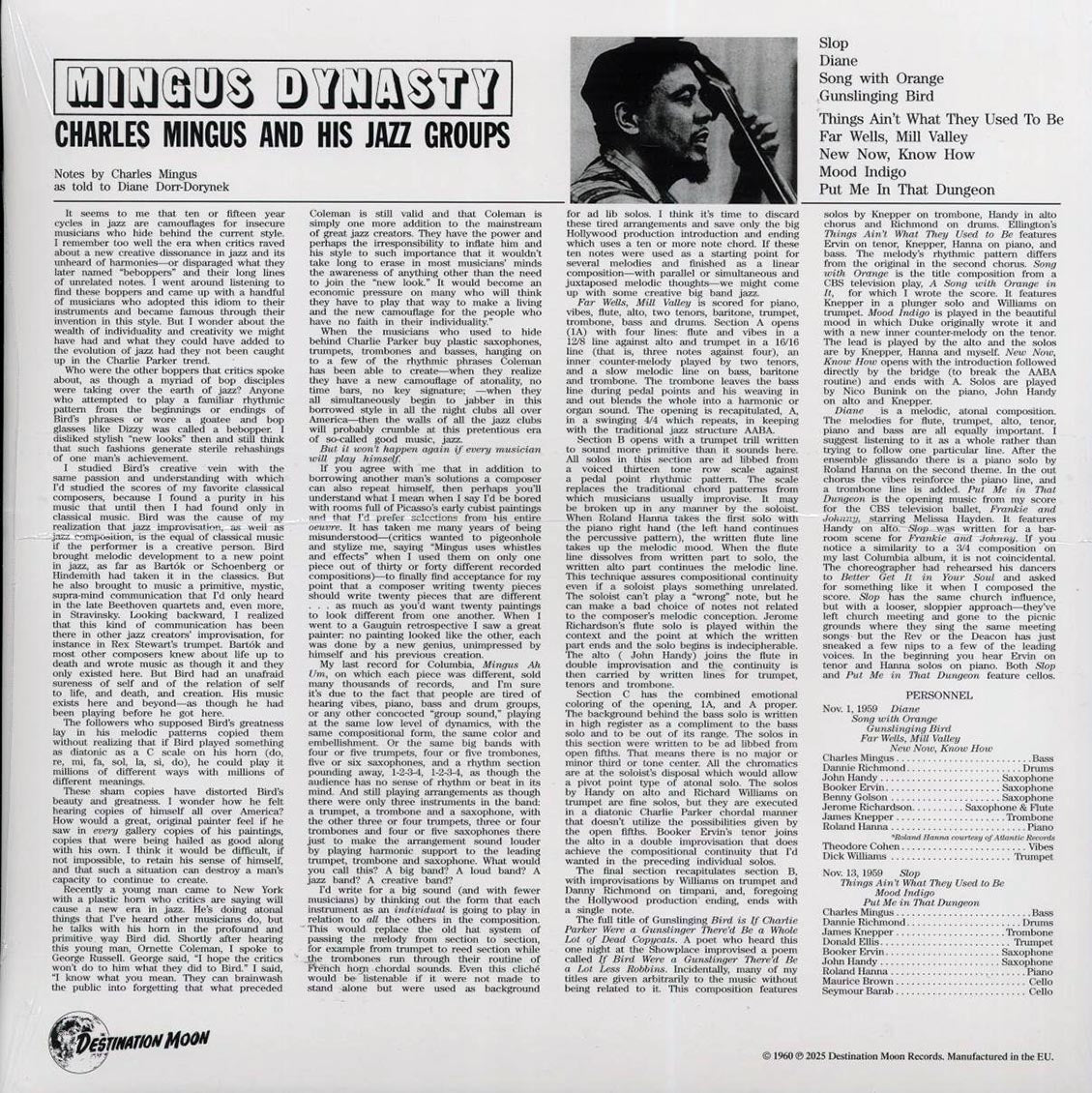 Charles Mingus & His Jazz Groups - Mingus Dynasty (ltd. 500 copies made) (clear vinyl)