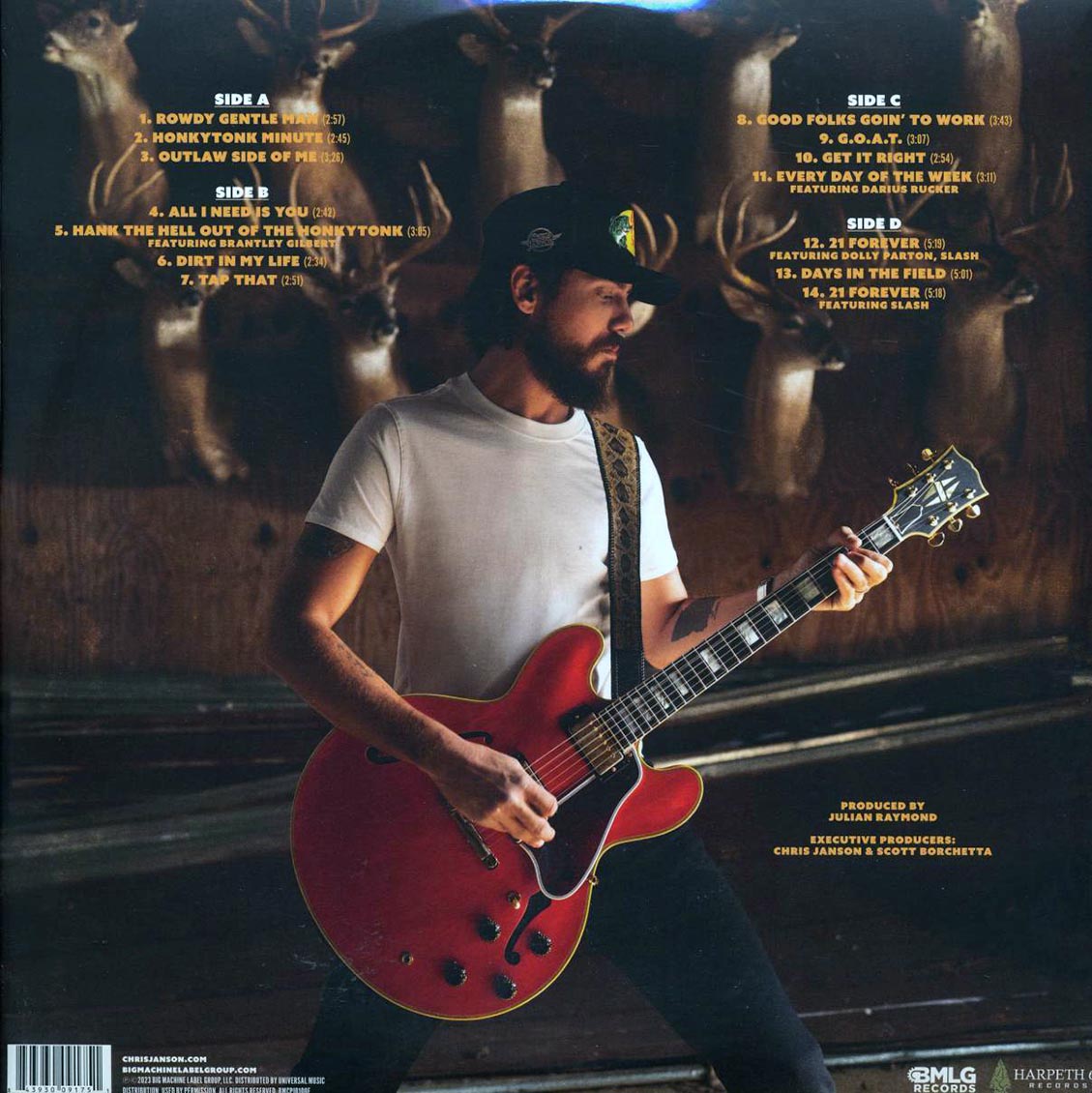 Chris Janson - The Outlaw Side Of Me (2xLP) (orange vinyl)