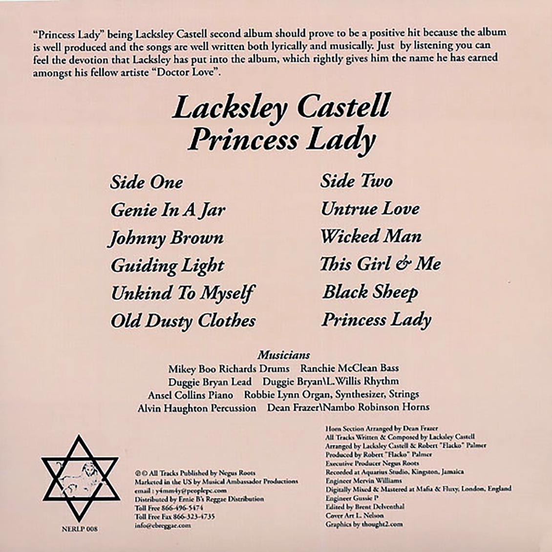 Lacksley Castell - Princess Lady (US press) (ltd. ed.)