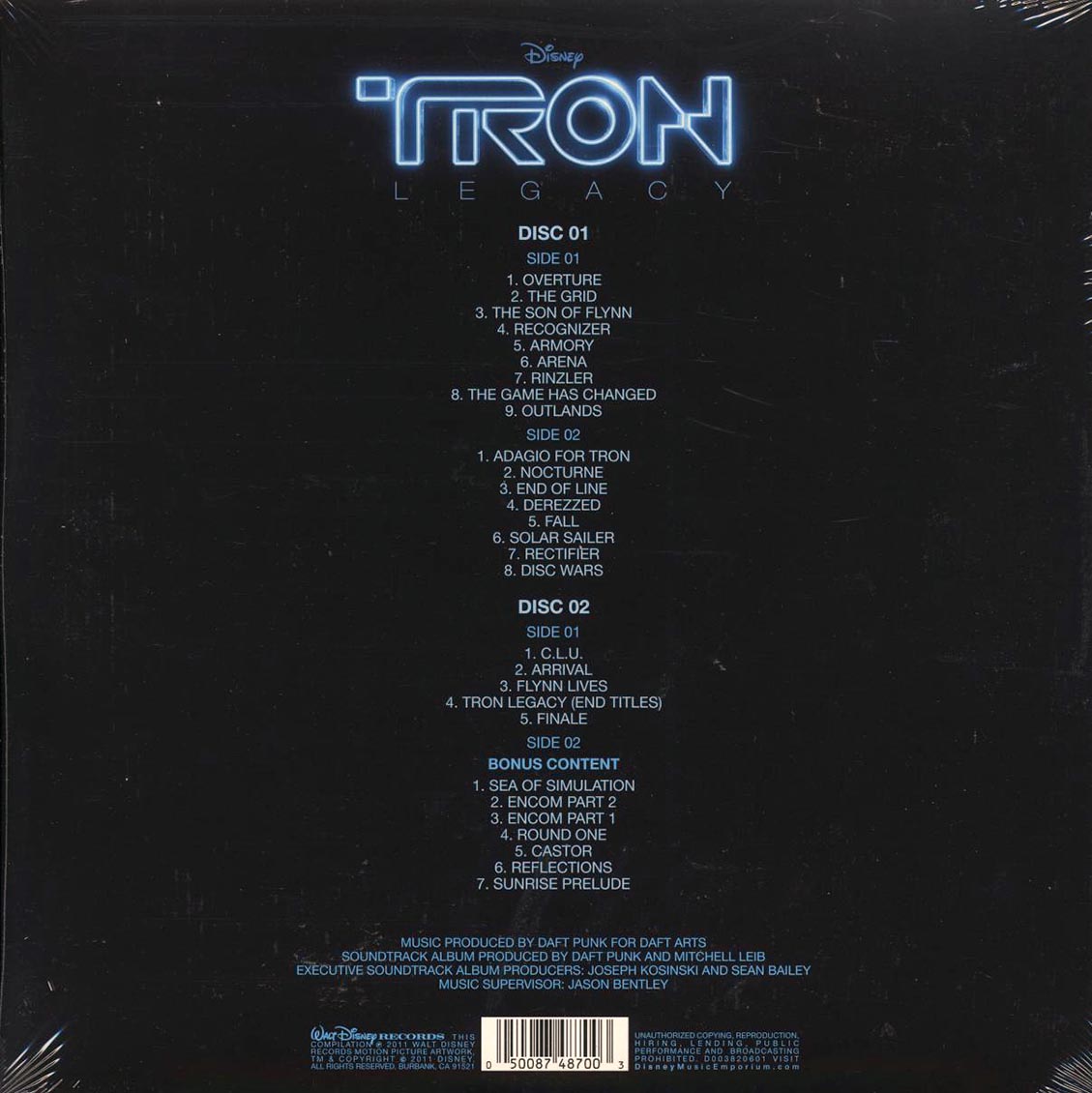 Daft Punk - Tron Legacy: Original Motion Picture Soundtrack (ltd. ed.) (2xLP) (blue/clear vinyl)