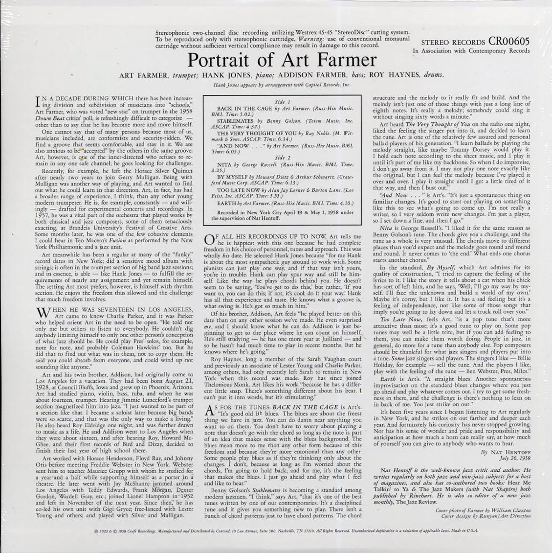 Art Farmer - Portrait Of Art Farmer (180g)