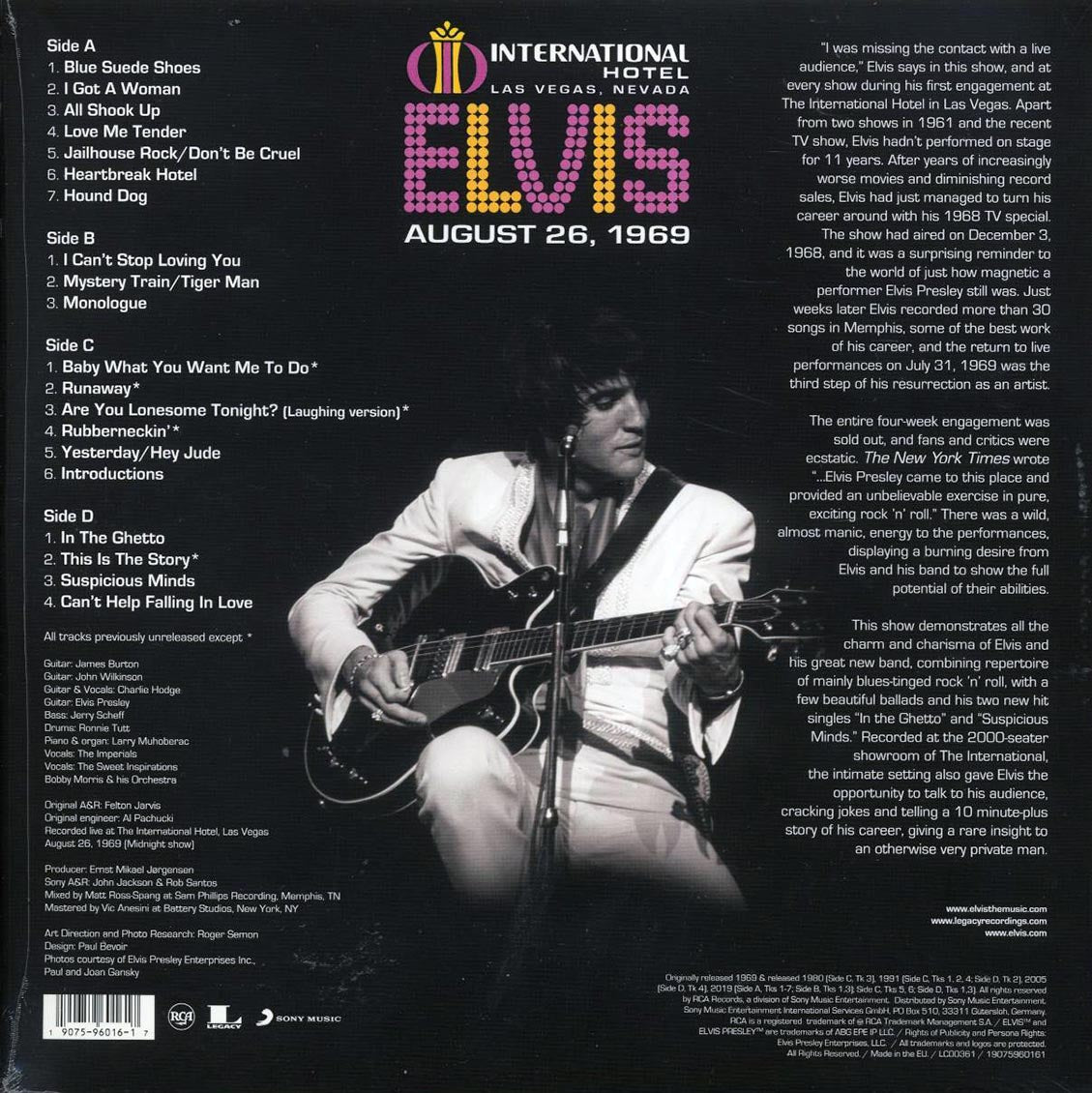 Elvis Presley - International Hotel Las Vegas, Nevada, August 26, 1969 (2xLP)