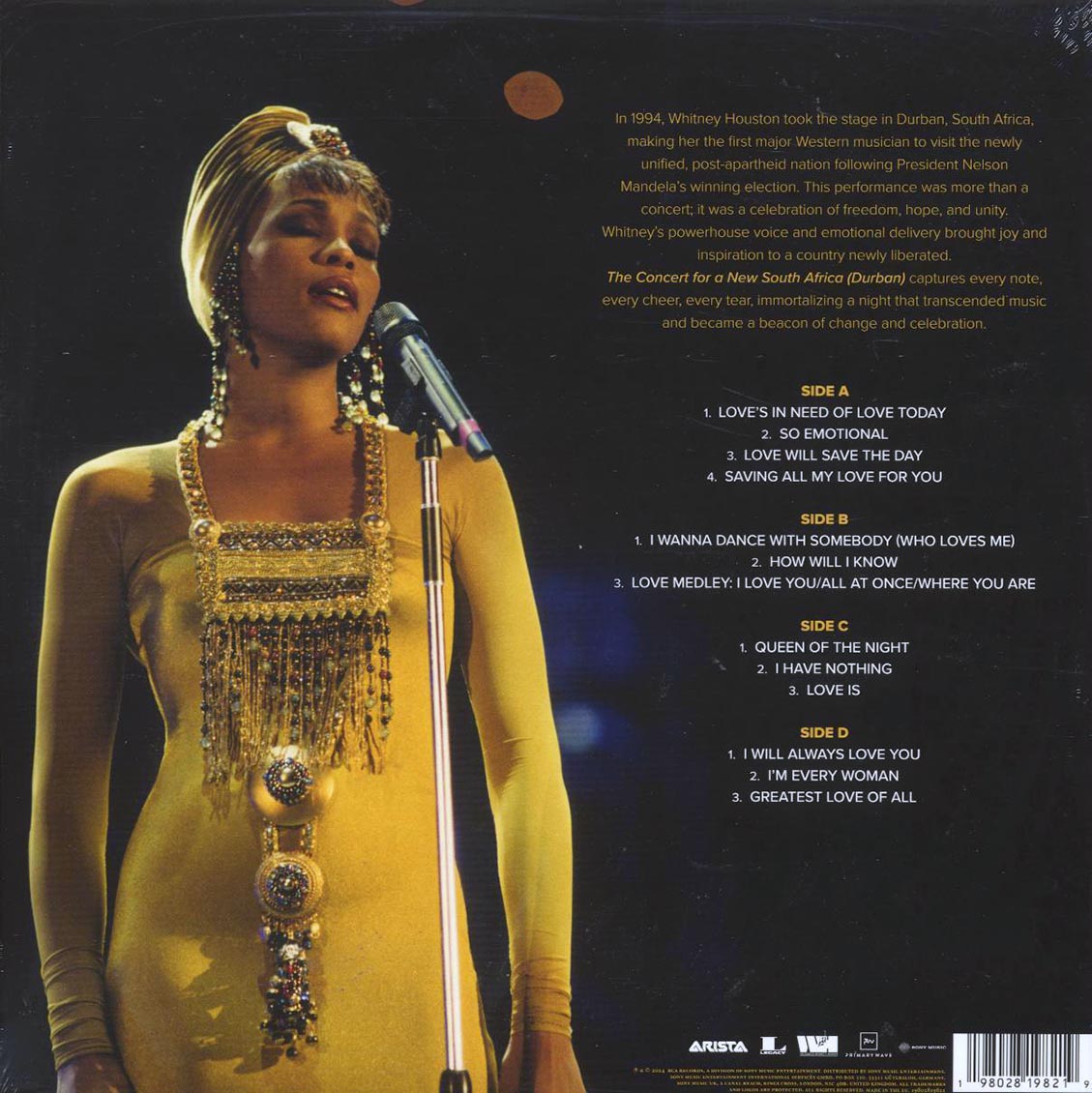 Whitney Houston - The Concert For A New South Africa (Durban) (2xLP)