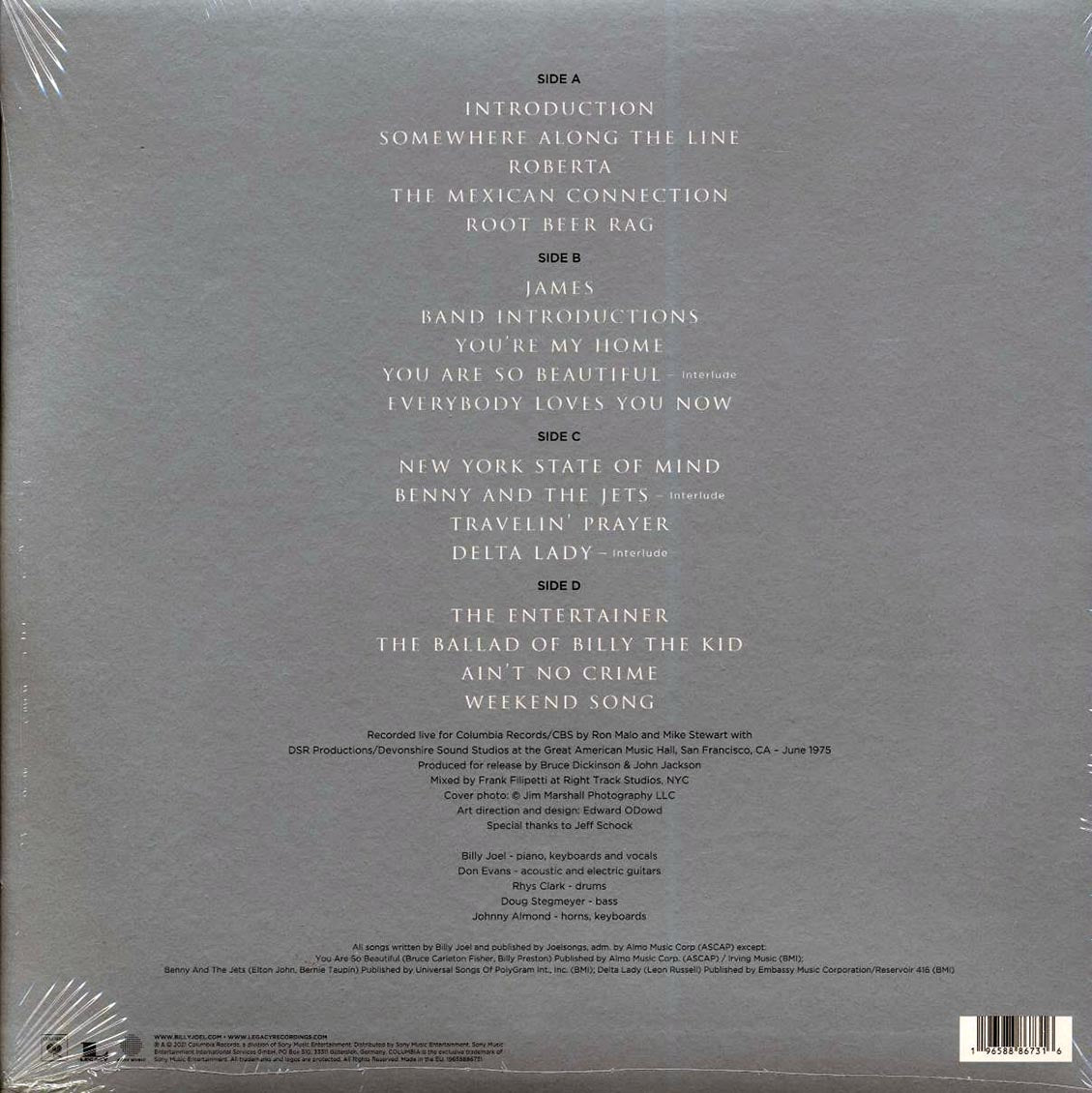 Billy Joel - Live At The Great Americam Music Hall, 1975 (2xLP)