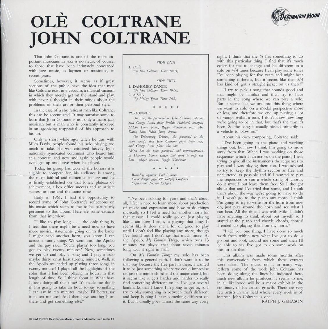 John Coltrane - Ole (ltd. 500 copies made) (clear vinyl)