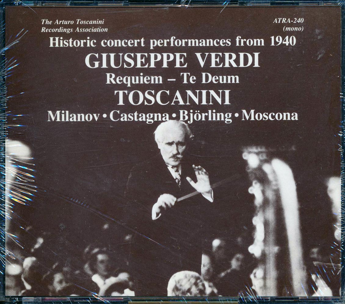 Giuseppe Verdi, Toscanini, Milanov, Castagna, Bjorling, Moscona - Historic Concert Performances From 1940: Requiem Te Deum (Japan) (2xCD)
