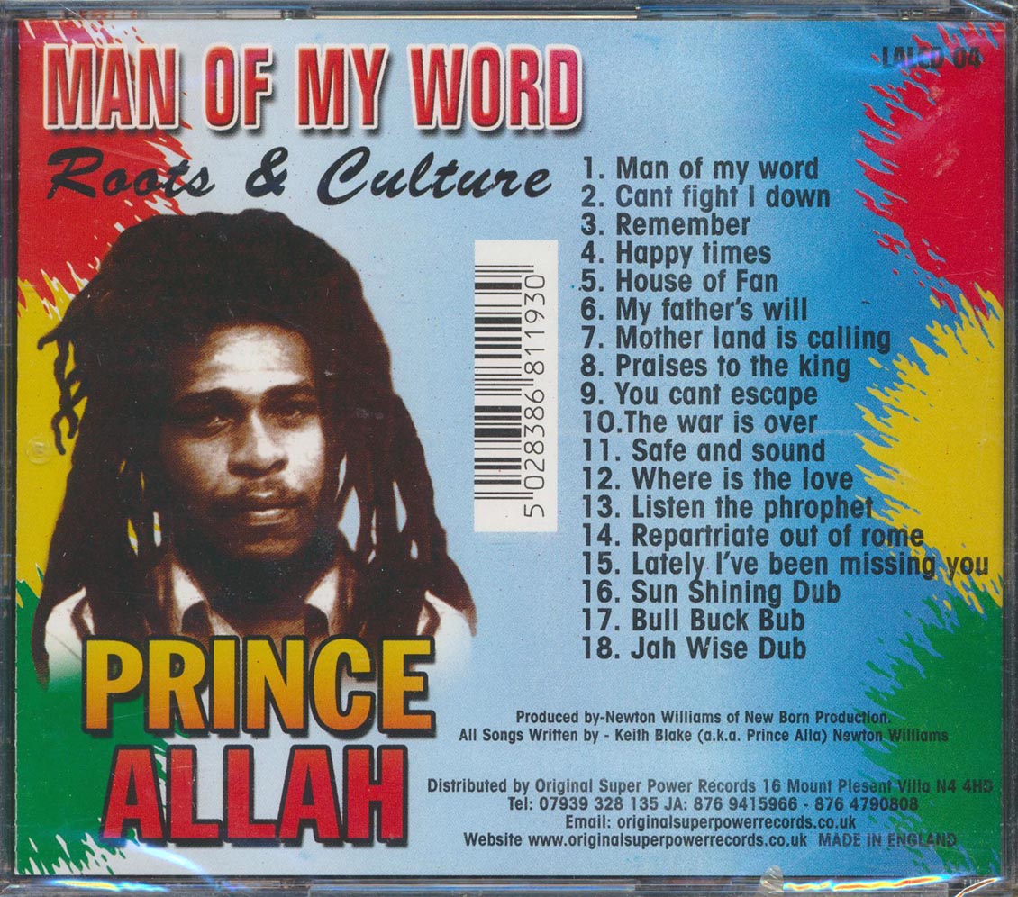 Prince Alla - Man Of My Word: Roots & Culture