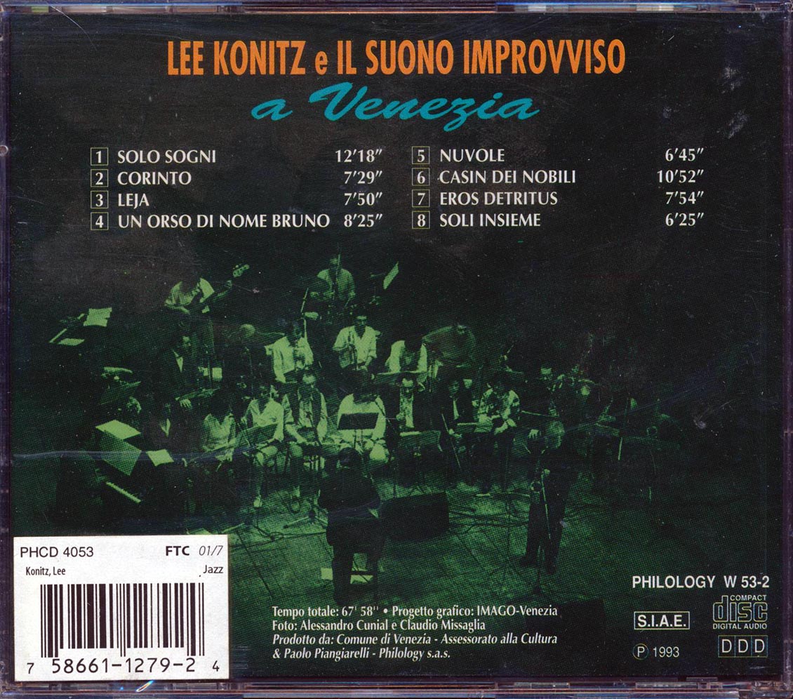Lee Konitz E Il Suono Improvviso - Lee Konitz E Il Suono Improvviso A Venezia