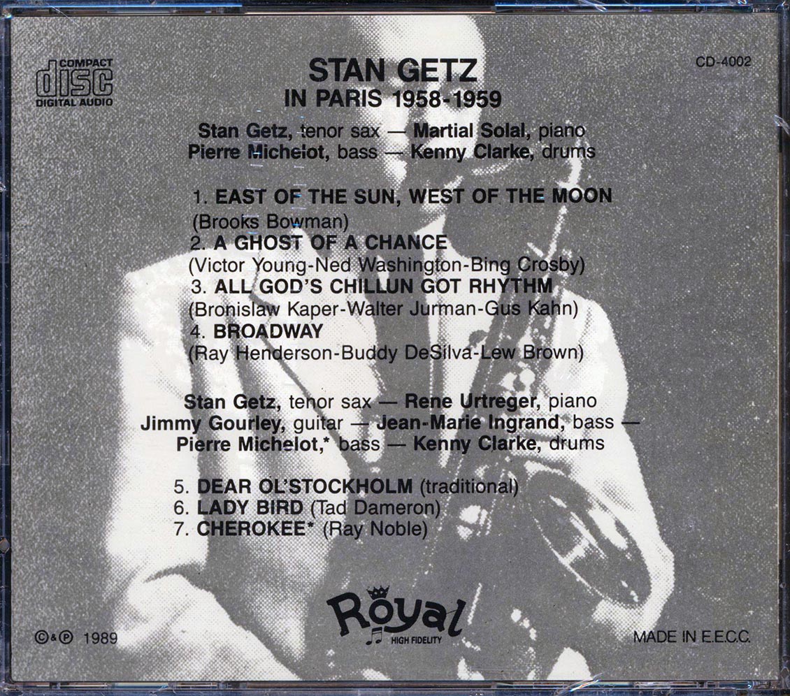 Stan Getz - In Paris 1958-1959