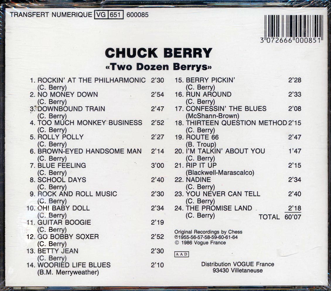 Chuck Berry - Two Dozen Berrys (24 tracks)