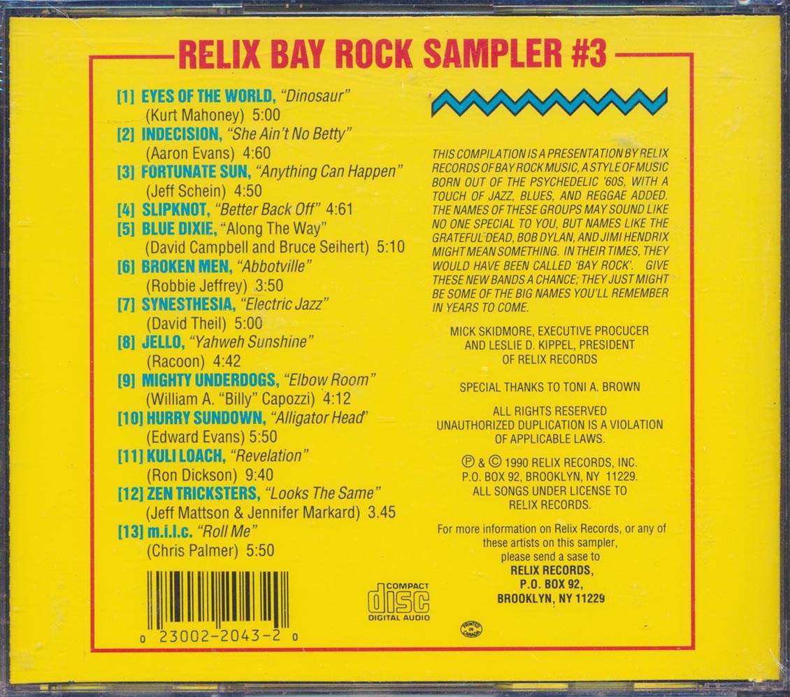 Slipknot, Fortunate Son, Jello, Etc. - Relix Bay Rock Sampler #3