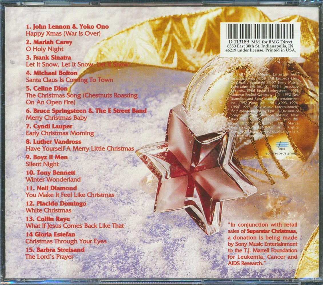 Maria Carey, Celine Dion, Gloria Estefan, John Lennon, Frank Sinatra, Etc. - Superstar Christmas