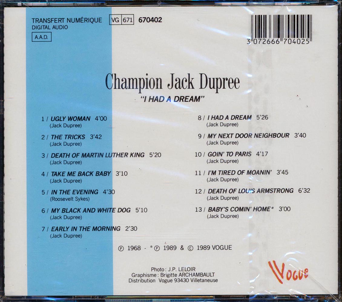 Champion Jack Dupree - I Had A Dream: Living The Blues