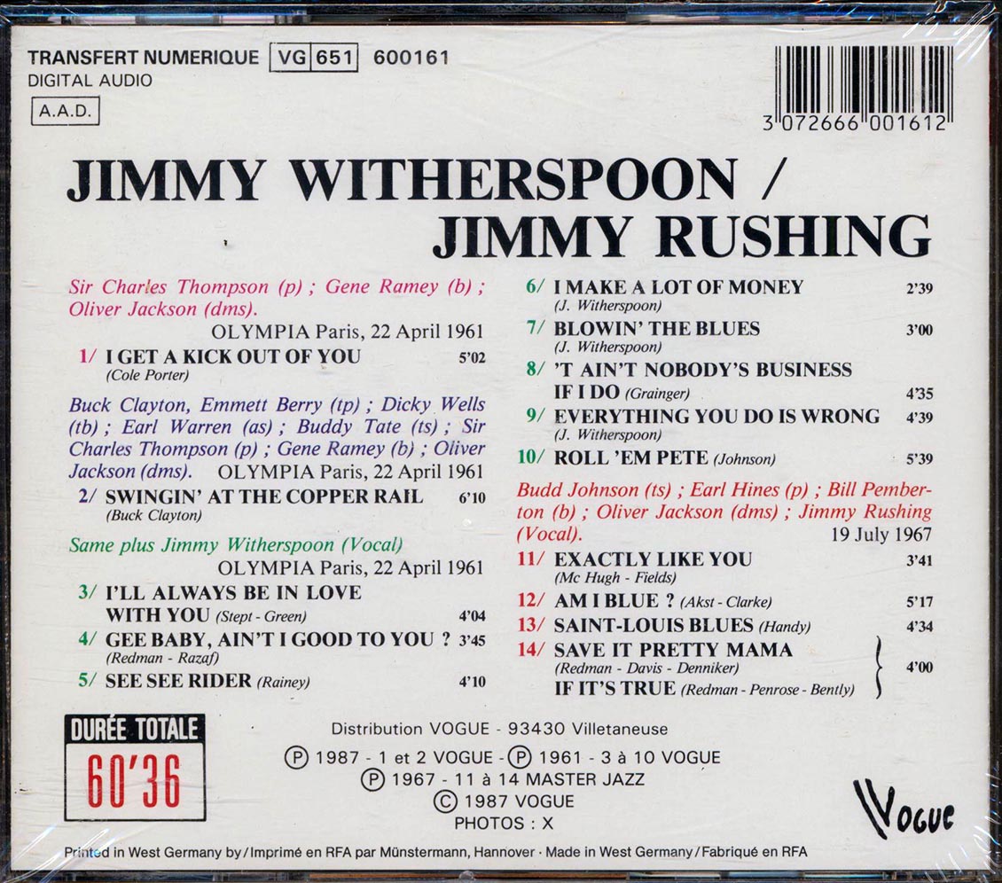 Jimmy Witherspoon, Jimmy Rushing - Jimmy & Jimmy