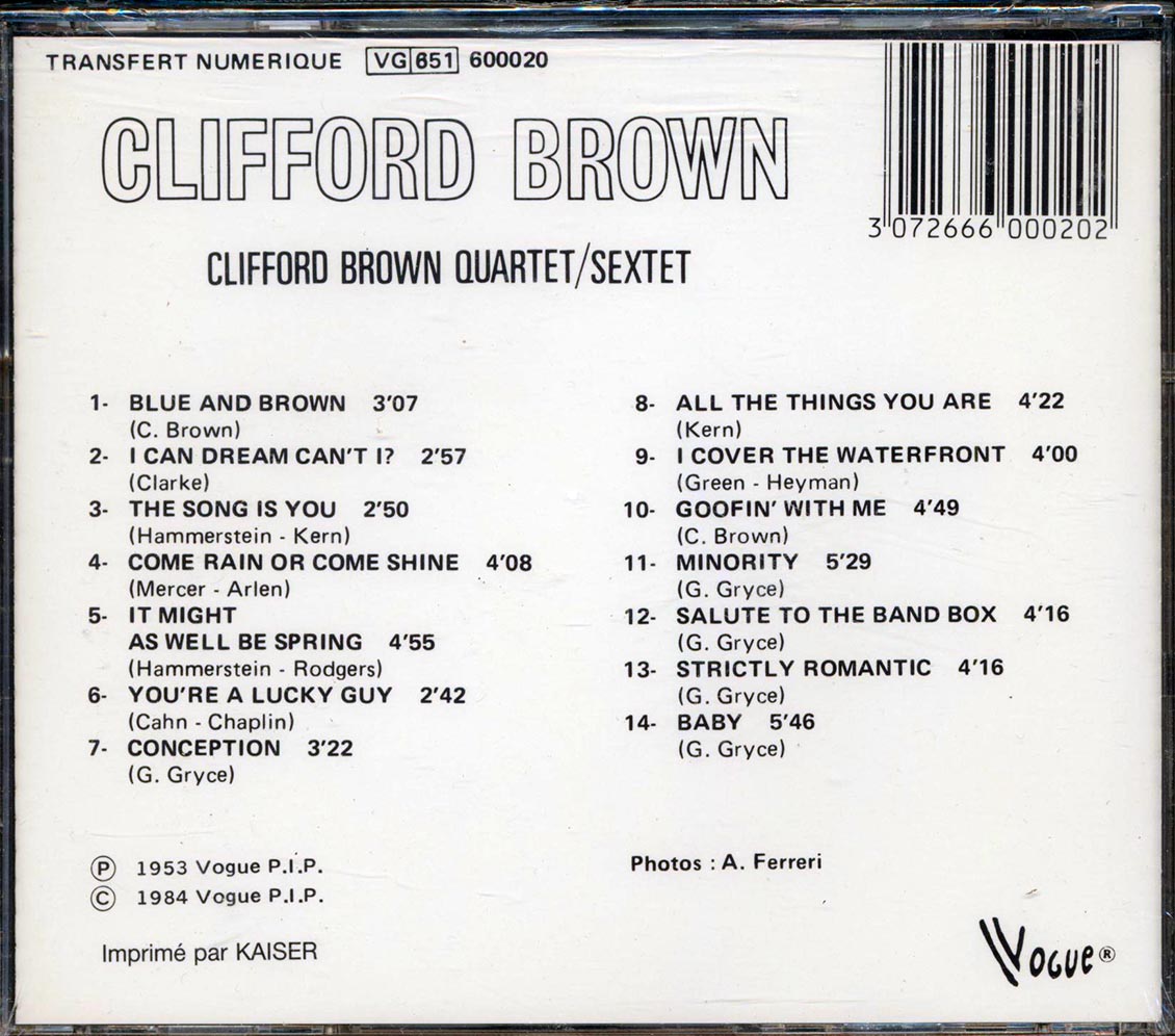 Clifford Brown - Quartet/Sextet