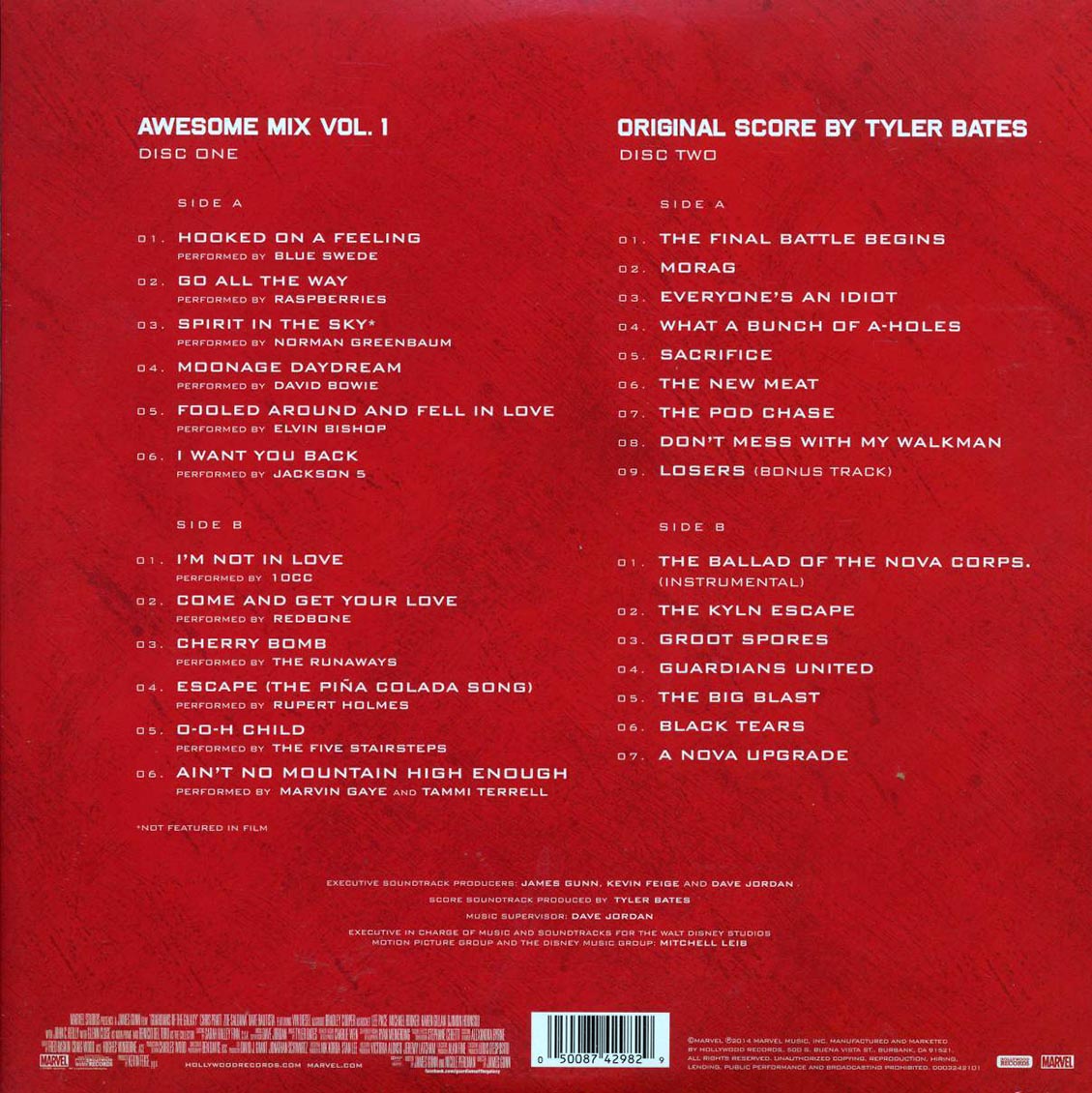 Raspberries, David Bowie, The Runaways, Blue Swede, Tyler Bates, etc. - Guardians Of The Galaxy: Deluxe Edition (ltd. ed.) (2xLP) (red/yellow vinyl)