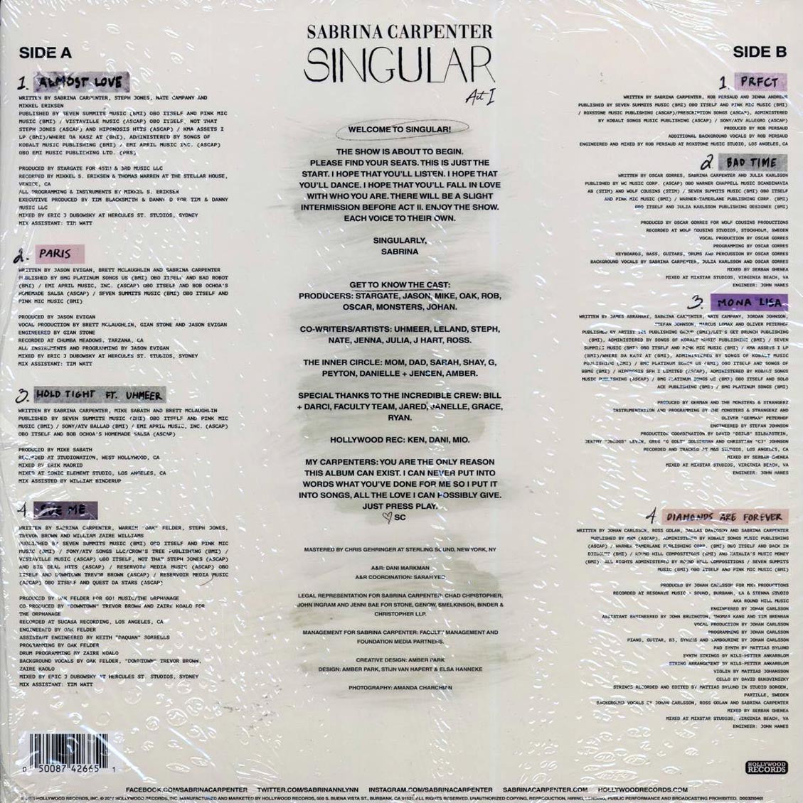 Sabrina Carpenter - Singular Act I