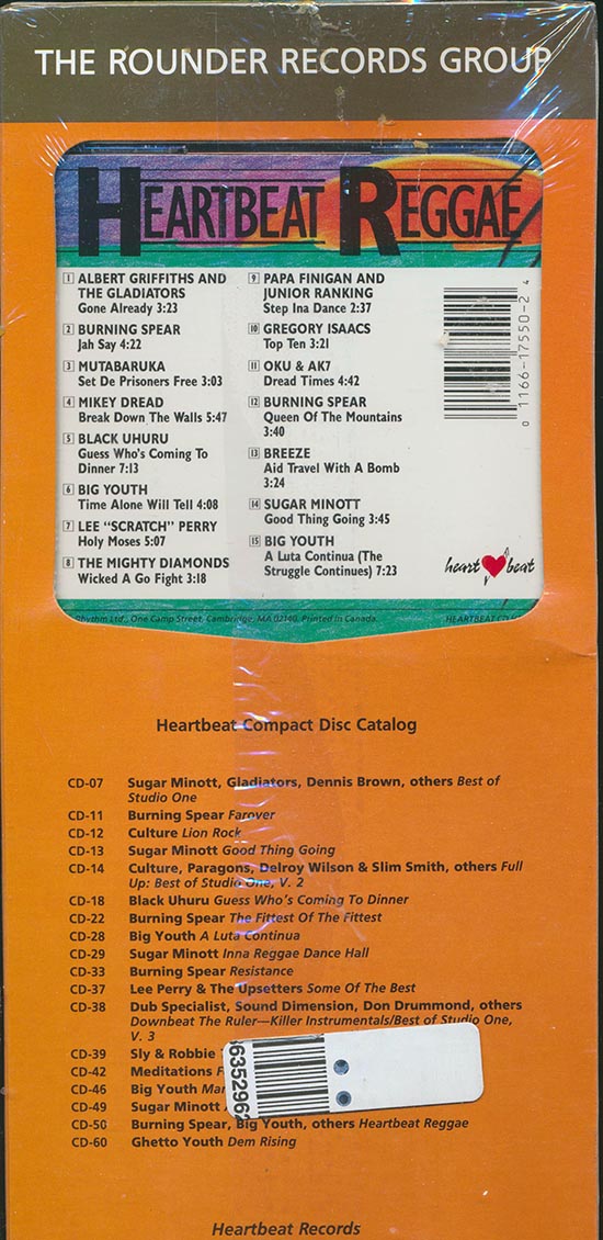 Mikey Dread, Lee Perry, Sugar Minott, Black Uhuru, Etc. - Heartbeat Reggae (orig. longbox packaging)