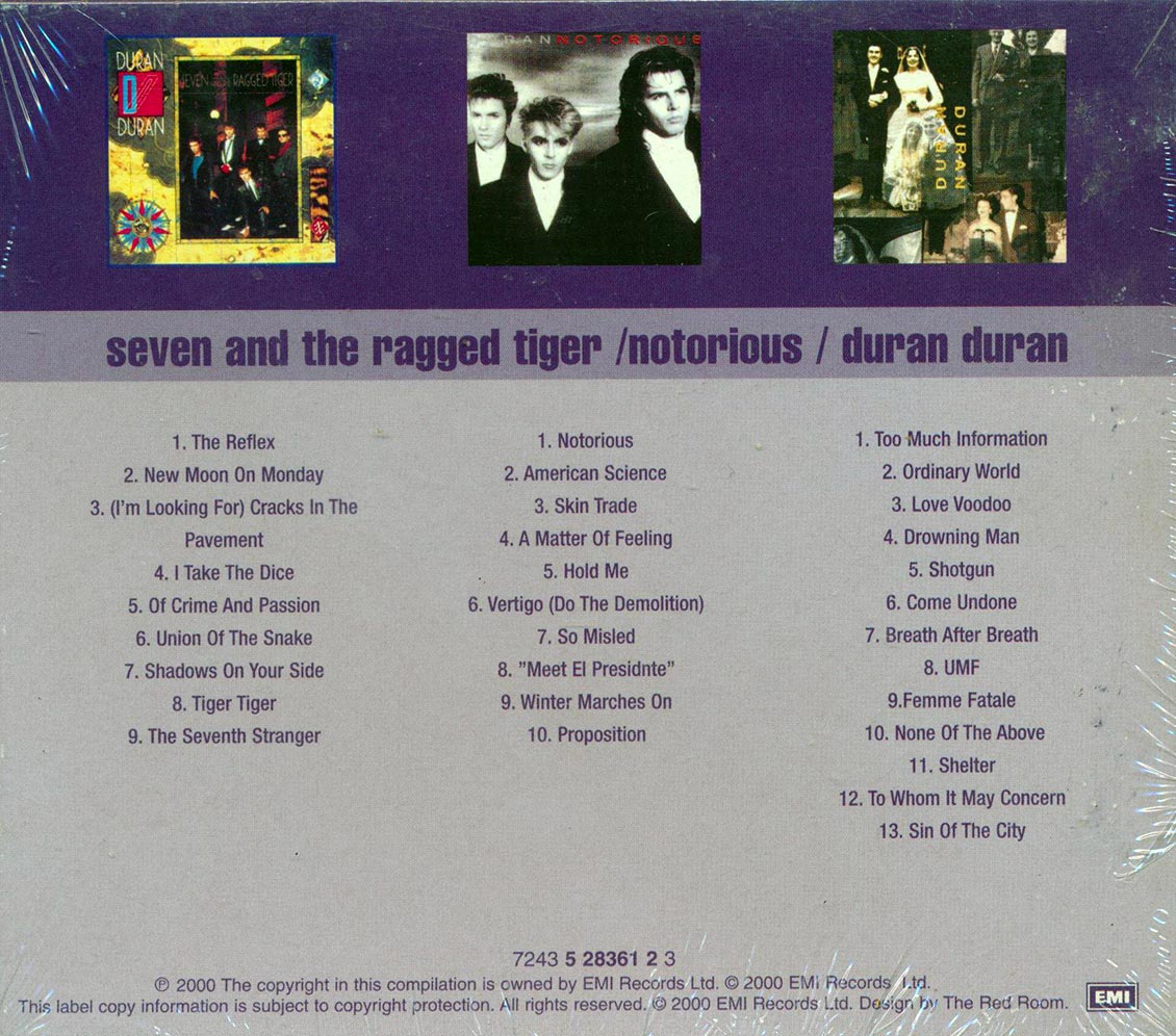 Duran Duran - Seven And The Ragged Tiger + Notorious + Duran Duran (32 tracks) (3xCD) (box set)