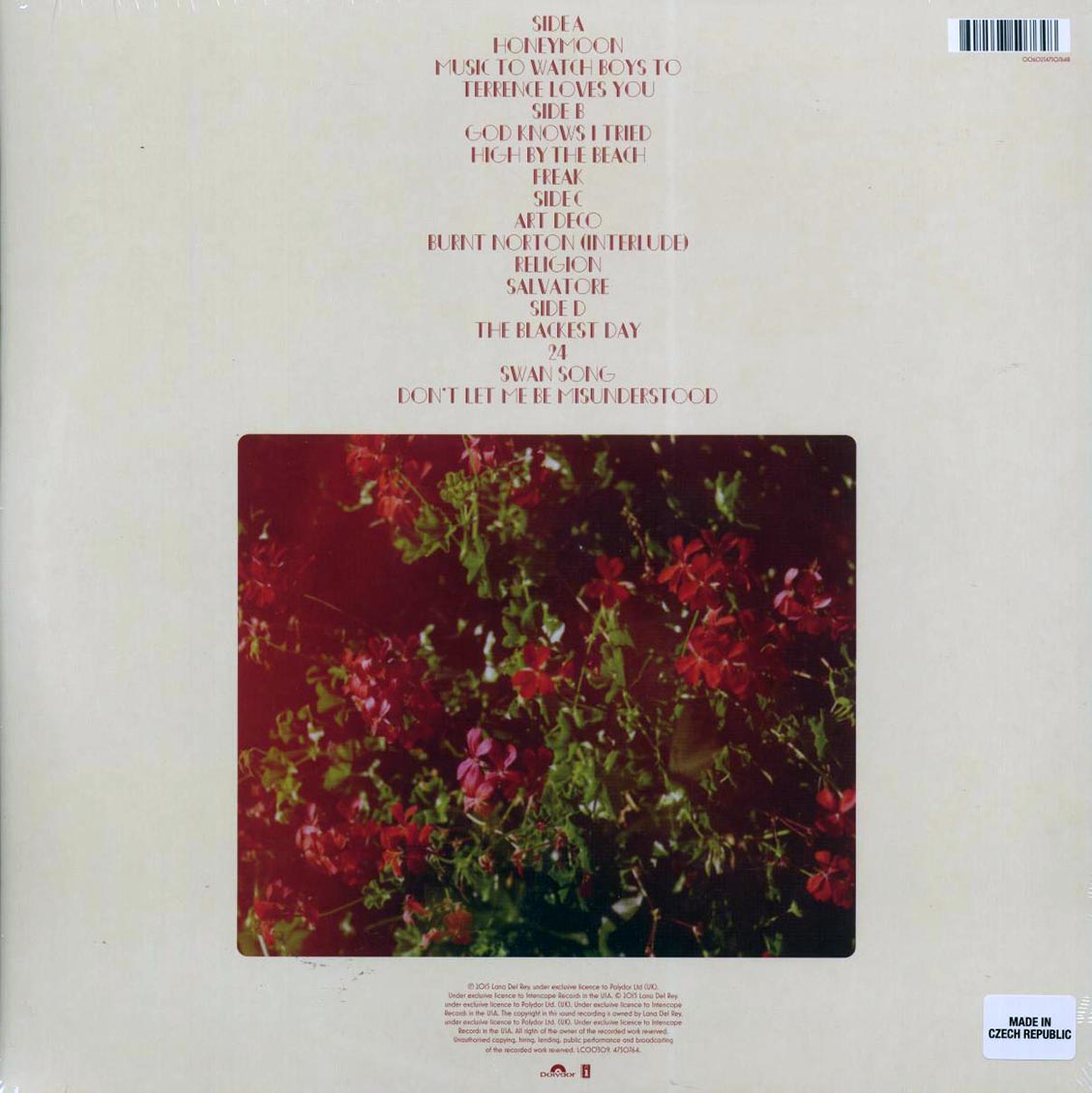 Lana Del Rey - Honeymoon (ltd. ed.) (2xLP) (180g) (red vinyl)