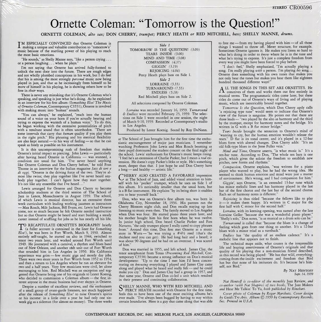 Ornette Coleman - Tomorrow Is The Question (180g)