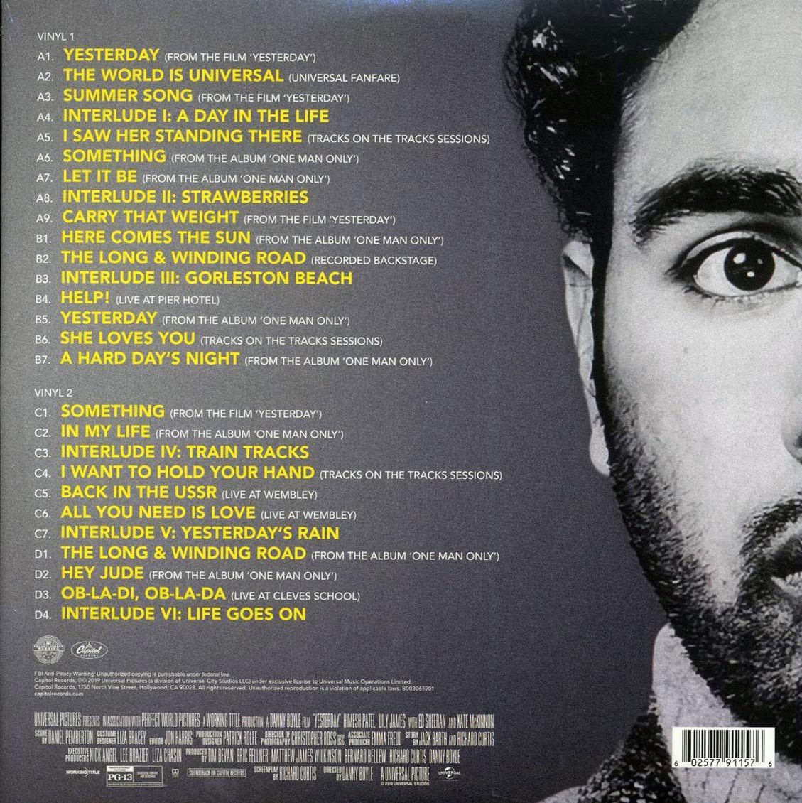 Hamish Patel, Daniel Pemburton - Yesterday: Original Motion Picture Soundtrack (2xLP) (yellow vinyl)