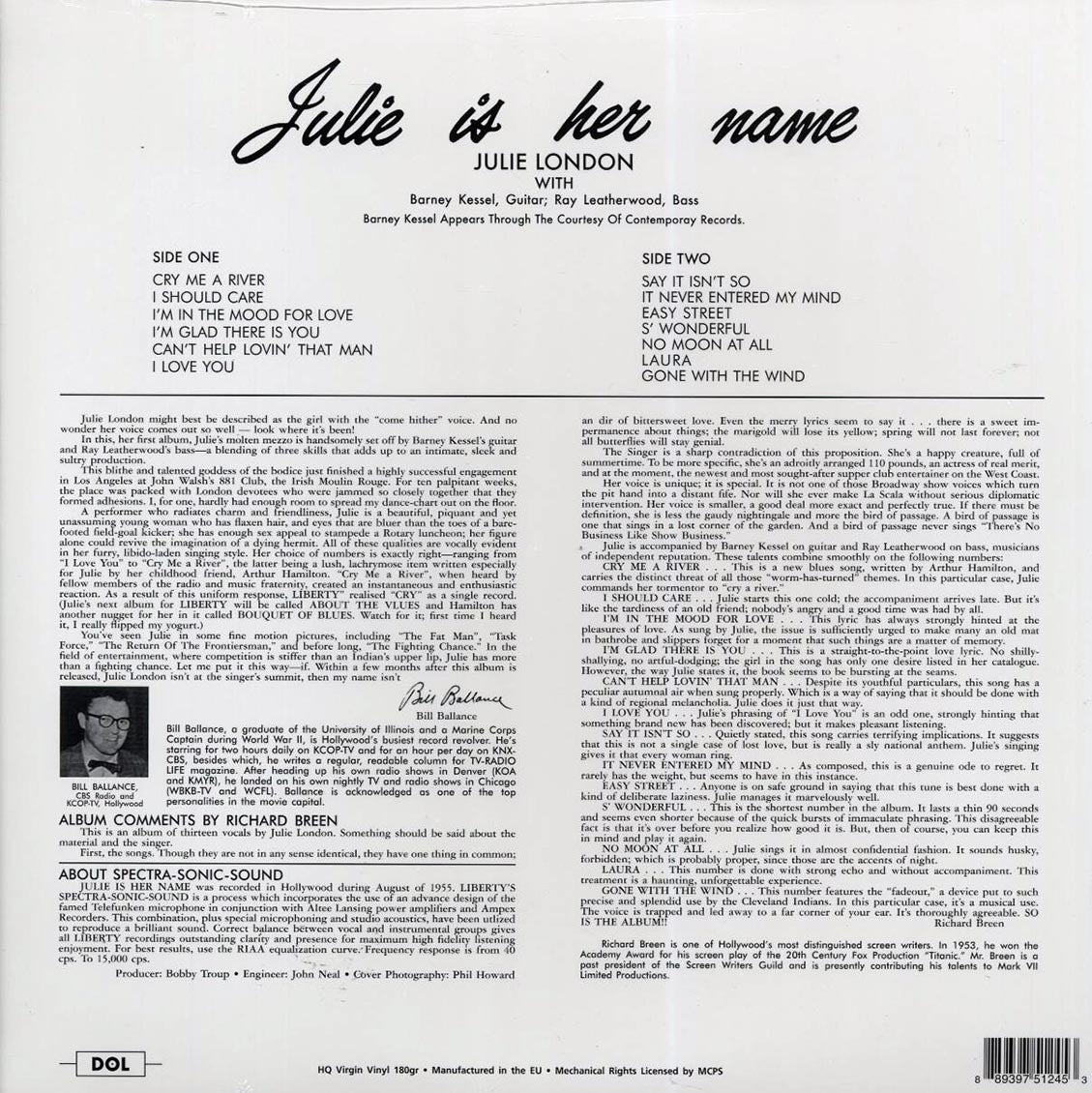 Julie London - Julie Is Her Name