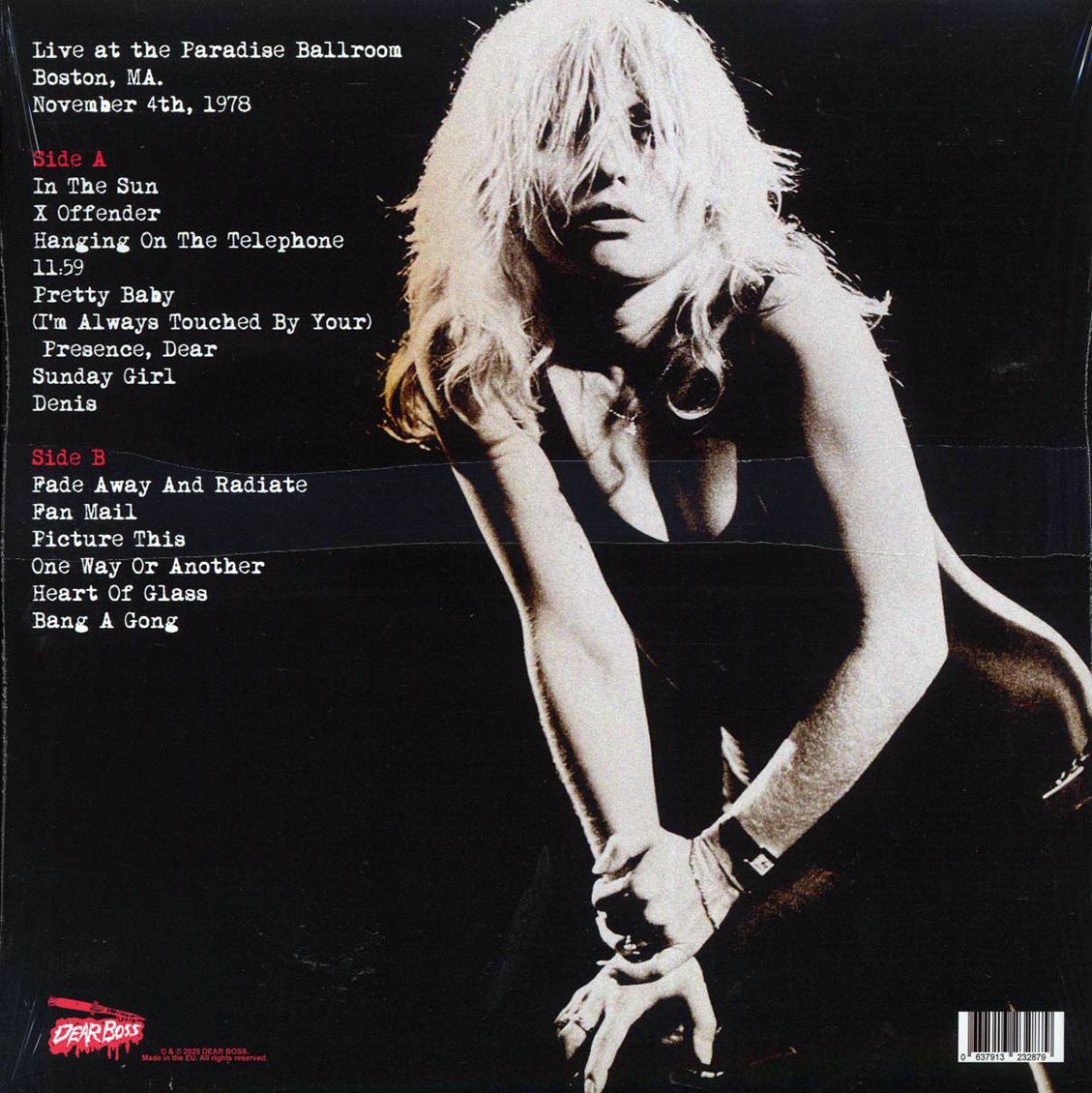 Blondie - Headlines: Live At The Paradise Ballroom, Boston, MA, November 4th, 1978