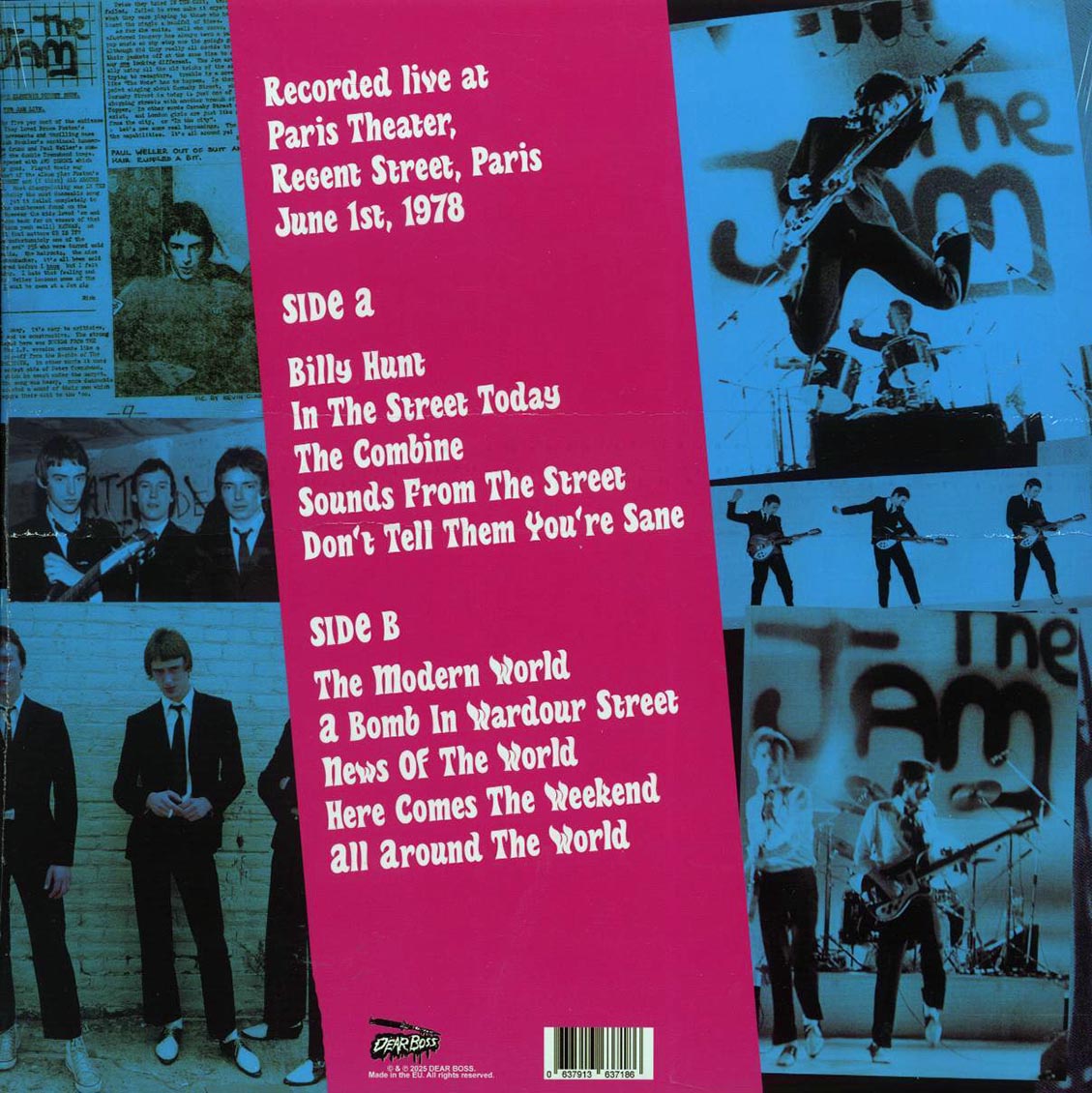 The Jam - Paris Moderne: Live At Paris Theatre, June 1st, 1978
