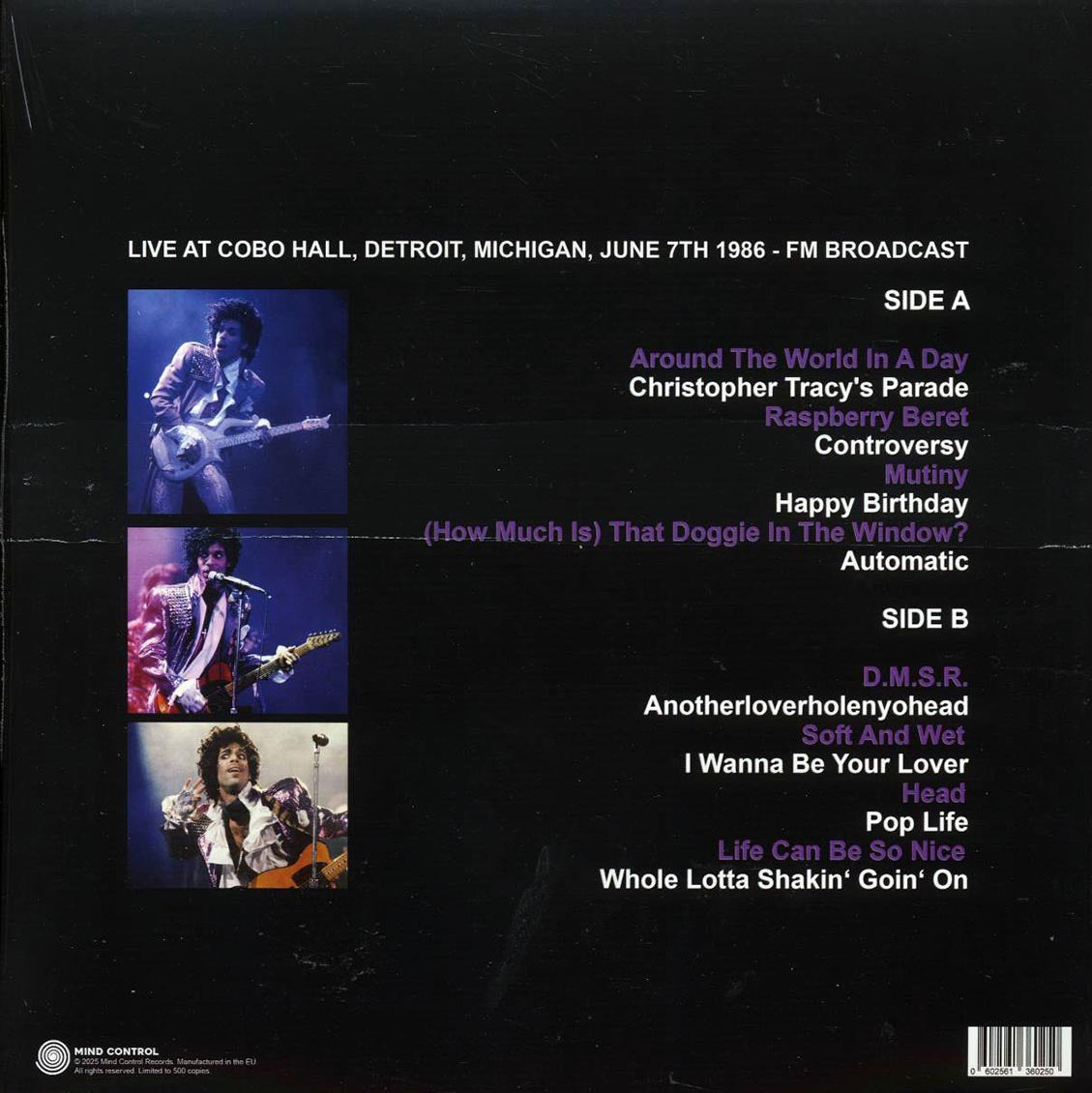 Prince - Got That Pop! Live At Cobo Hall, Detroit, Michigan, June 7th 1986
