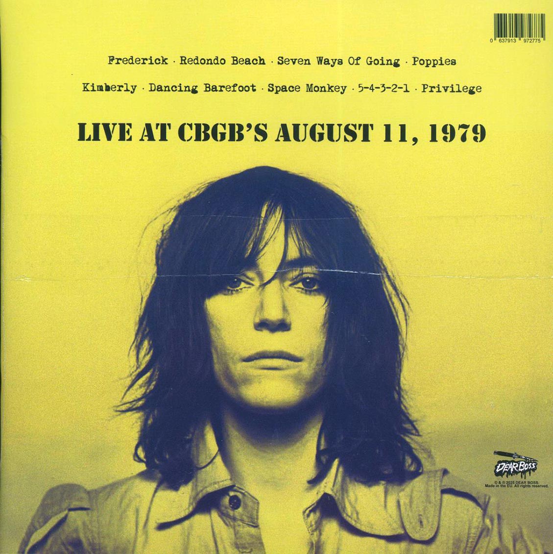 Patti Smith - First We Take Manattan: Live At CBGB's August 11, 1979 (ltd. 300 copies made) (colored vinyl)