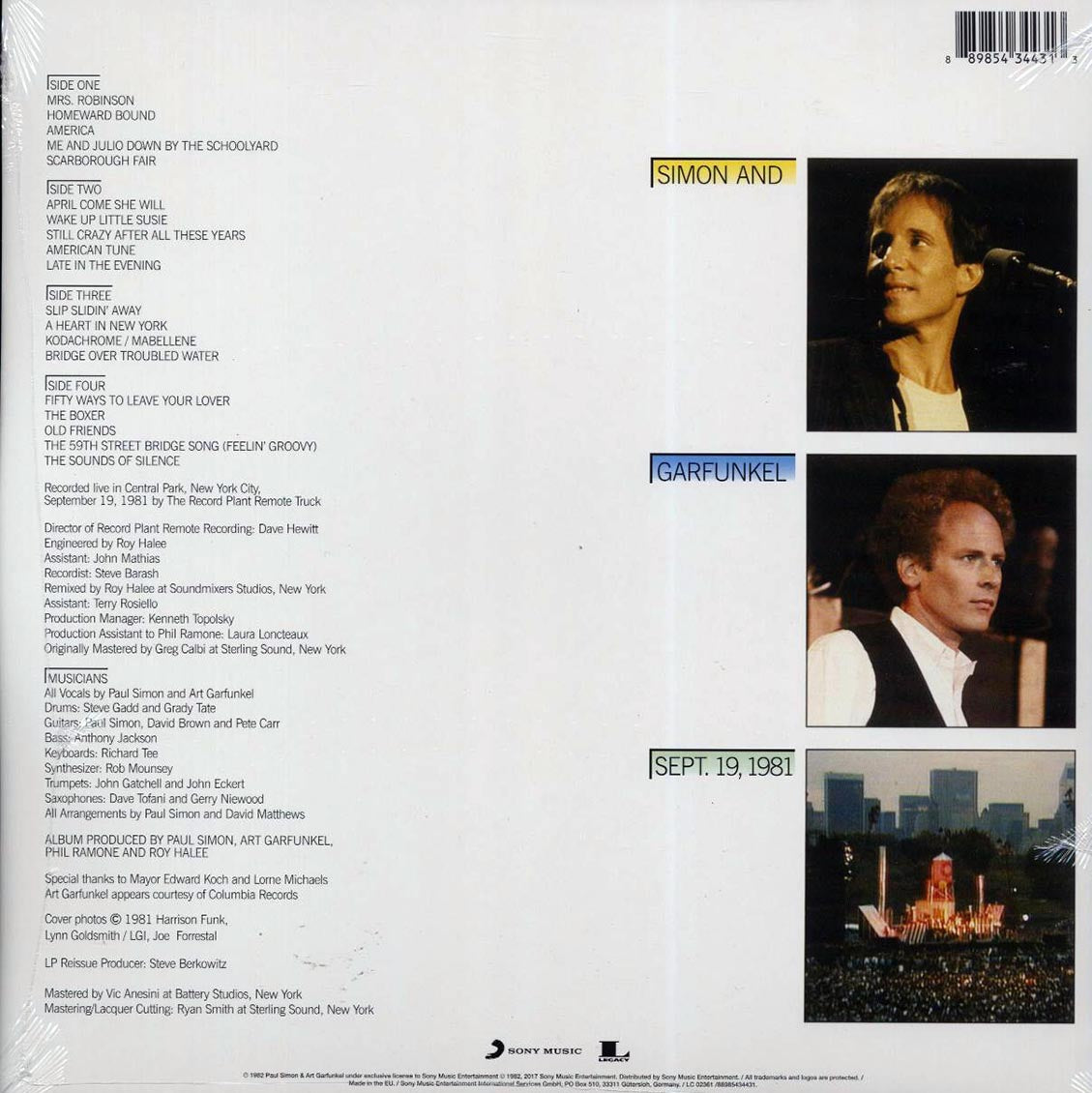 Simon & Garfunkel - The Concert In Central Park (2xLP) (180g) (remastered)