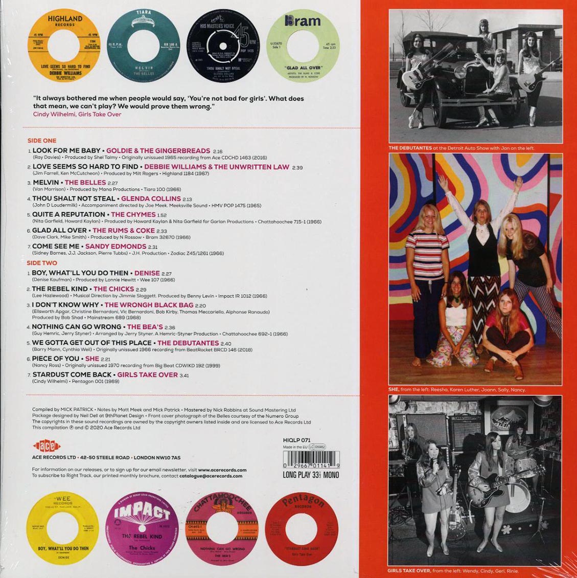 Goldie & The Gingerbreads, The Belles, The Bea's, The Rums & Coke, The Chicks, Etc. - Girls With Guitars Know Why! (180g)