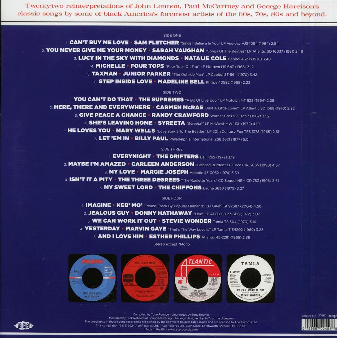 Sarah Vaughan, Natalie Cole, Mary Wells, Billy Paul, Etc. - Here, There And Everywhere: Black America Sings John Lennon, Paul McCartney And George Harrison (2xLP)