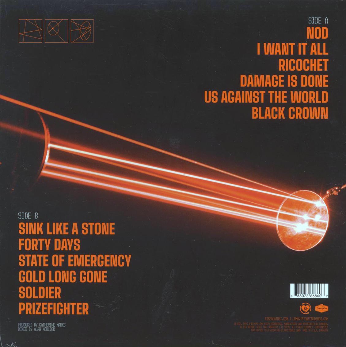Rise Against - Ricochet (ltd. 500 copies made) (orange smoke vinyl)