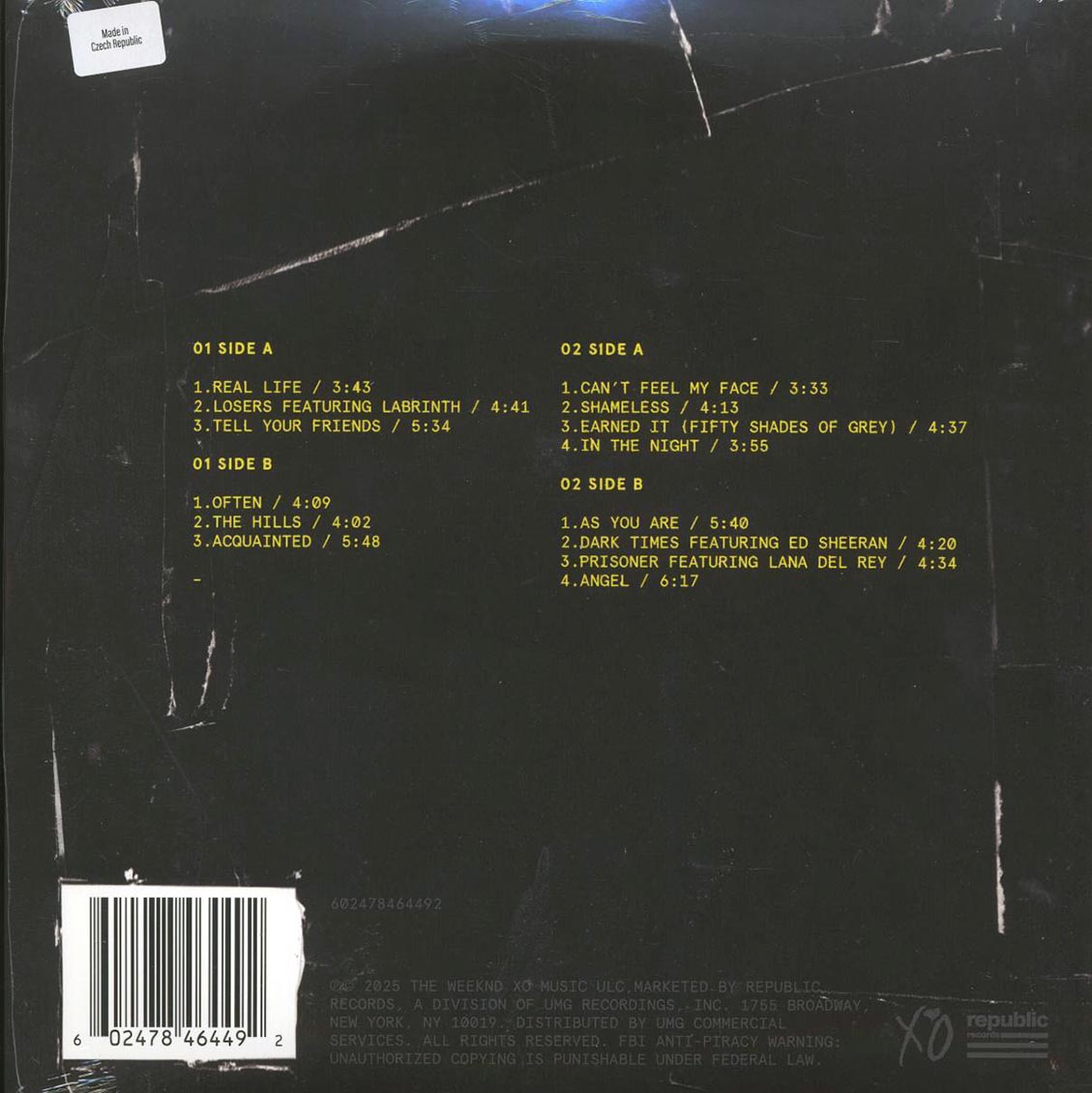 The Weeknd - Beauty Behind The Madness (10th Anniv. Ed.) (ltd. ed.) (2xLP) (clear vinyl)