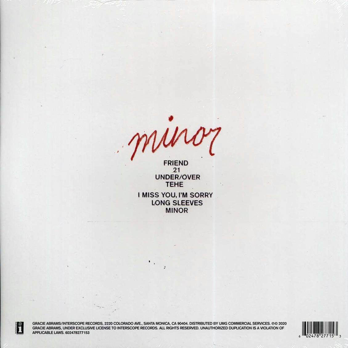 Gracie Abrams - Minor (red vinyl)
