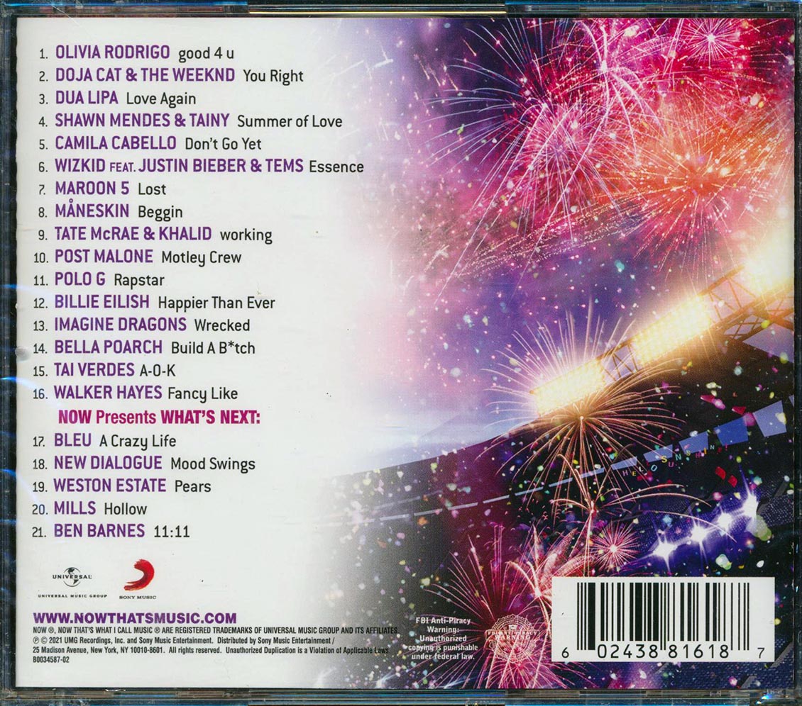 Olivia Rodrigo, Billie Eilish, Imagine Dragons, The Weeknd, Dua Lipa, Etc. - Now That's What I Call Music! 80